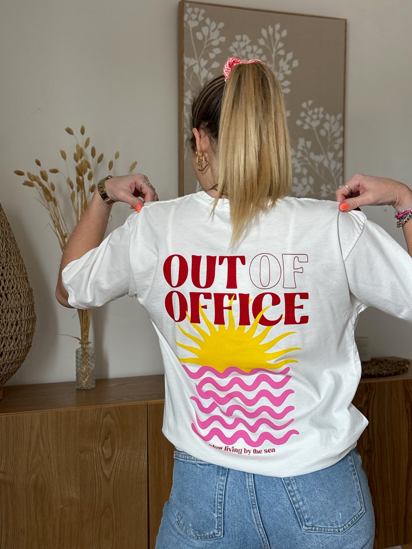 T-shirt OUT OF OFFICE Blanc