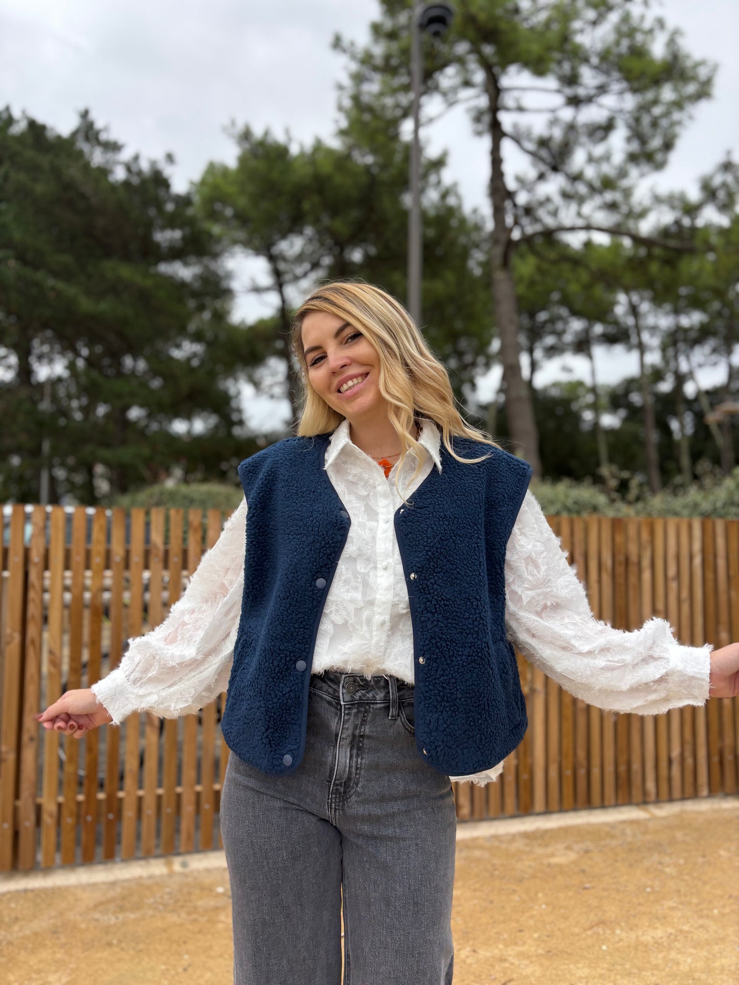 Veste sans manches ABY Bleu marine