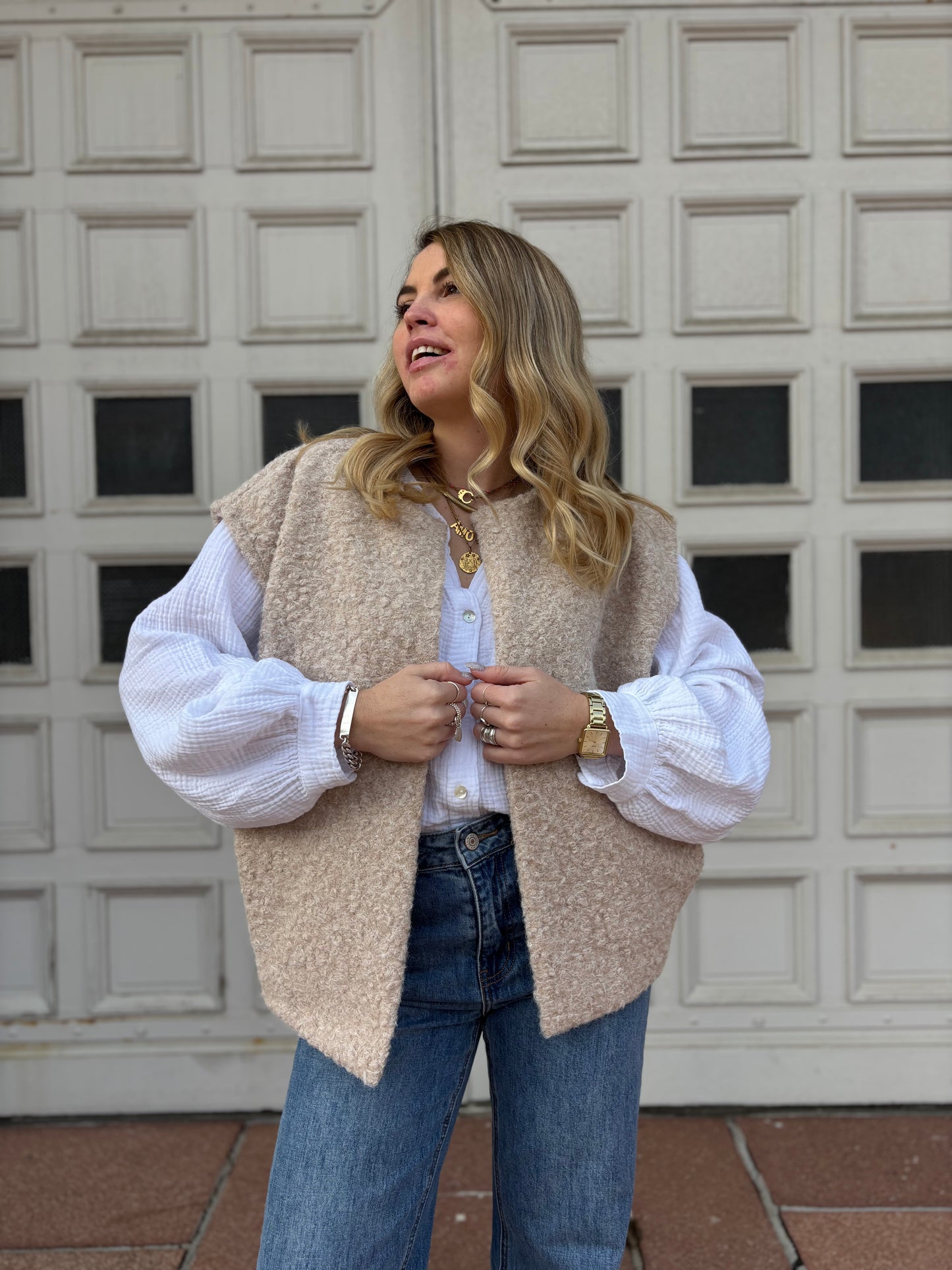 Veste sans manches LILI Beige