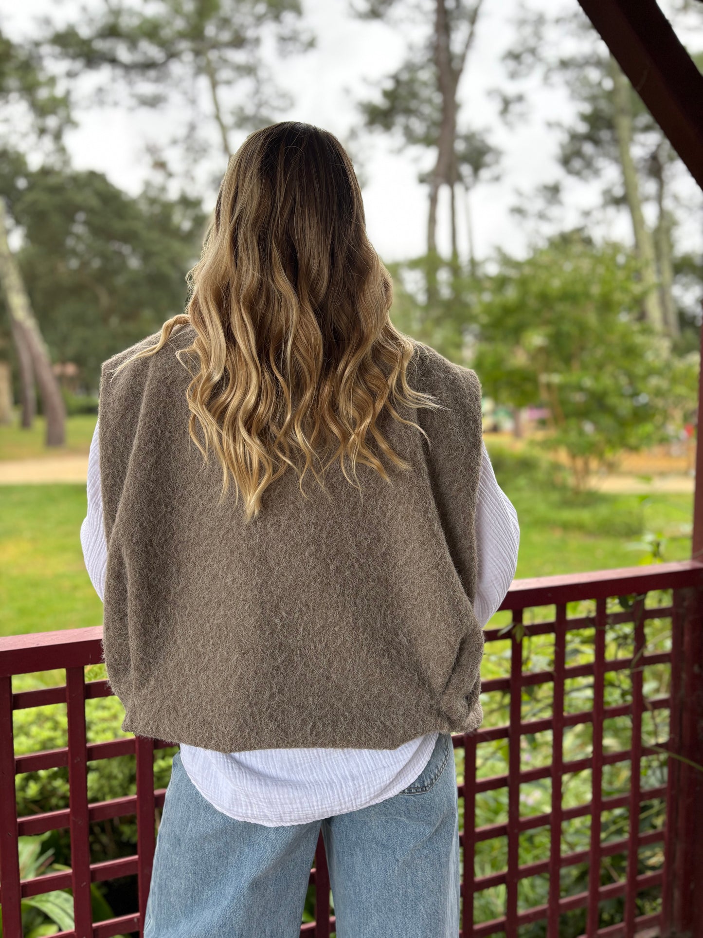 Veste sans manches LILI Taupe