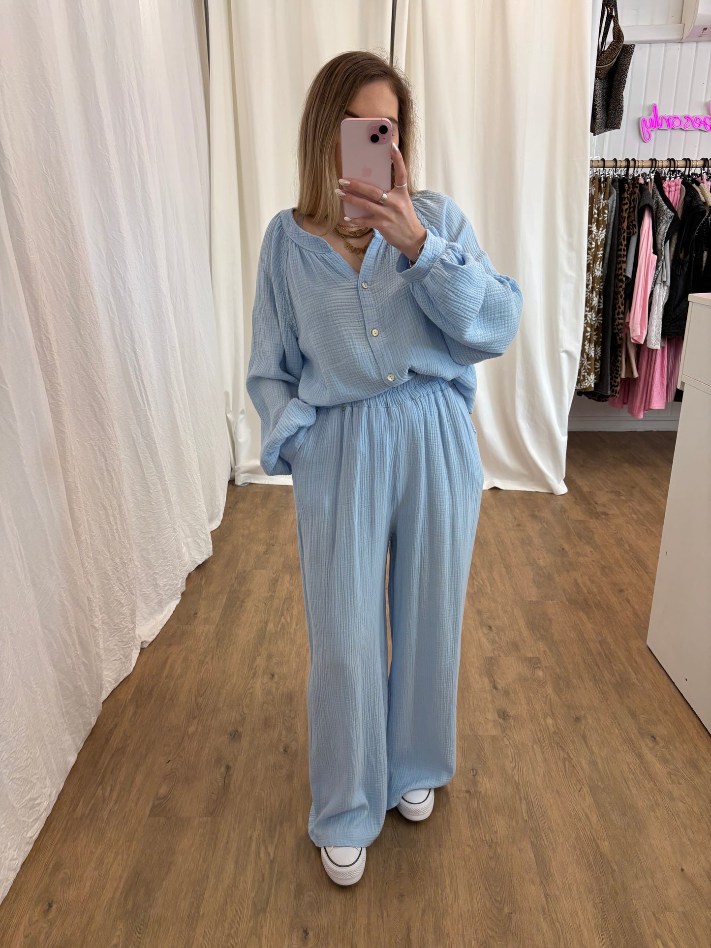 Pantalon LYA Bleu ciel