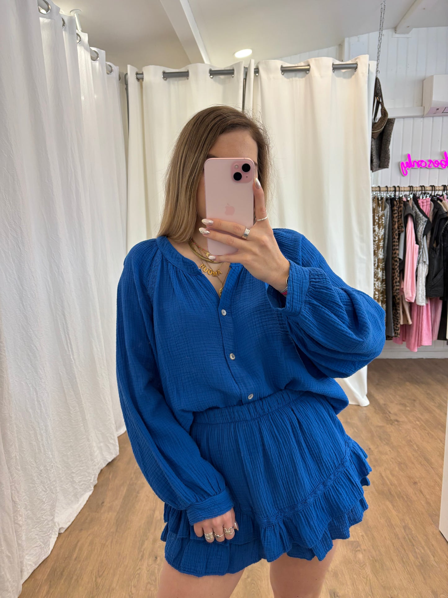 Blouse LYA Bleu électrique