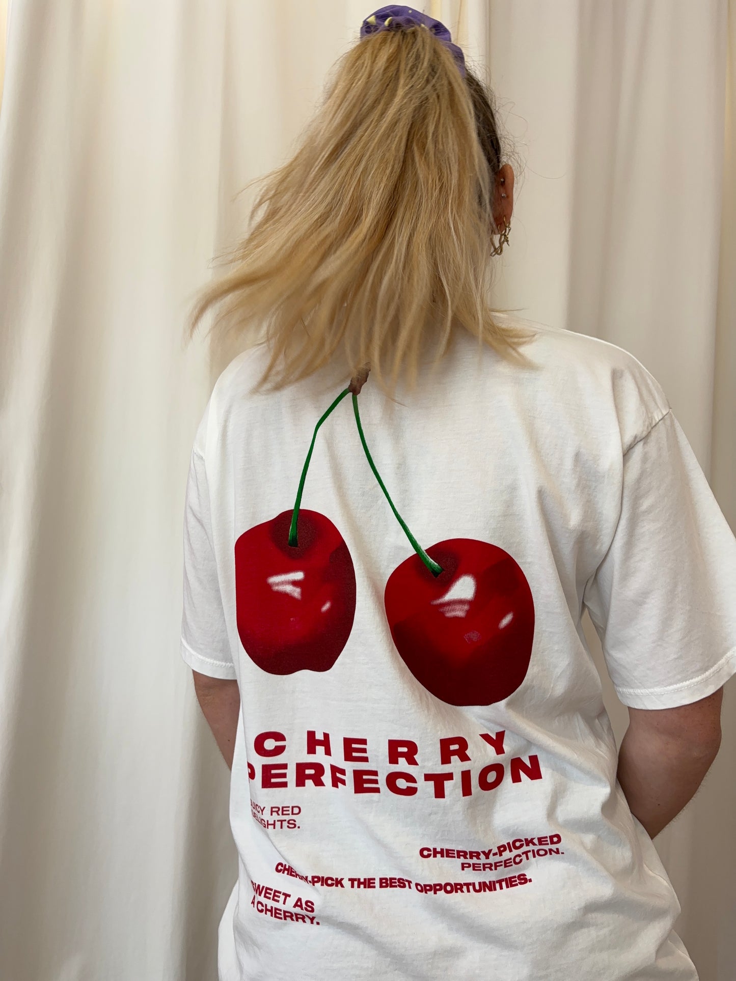 T-shirt CERISE Blanc