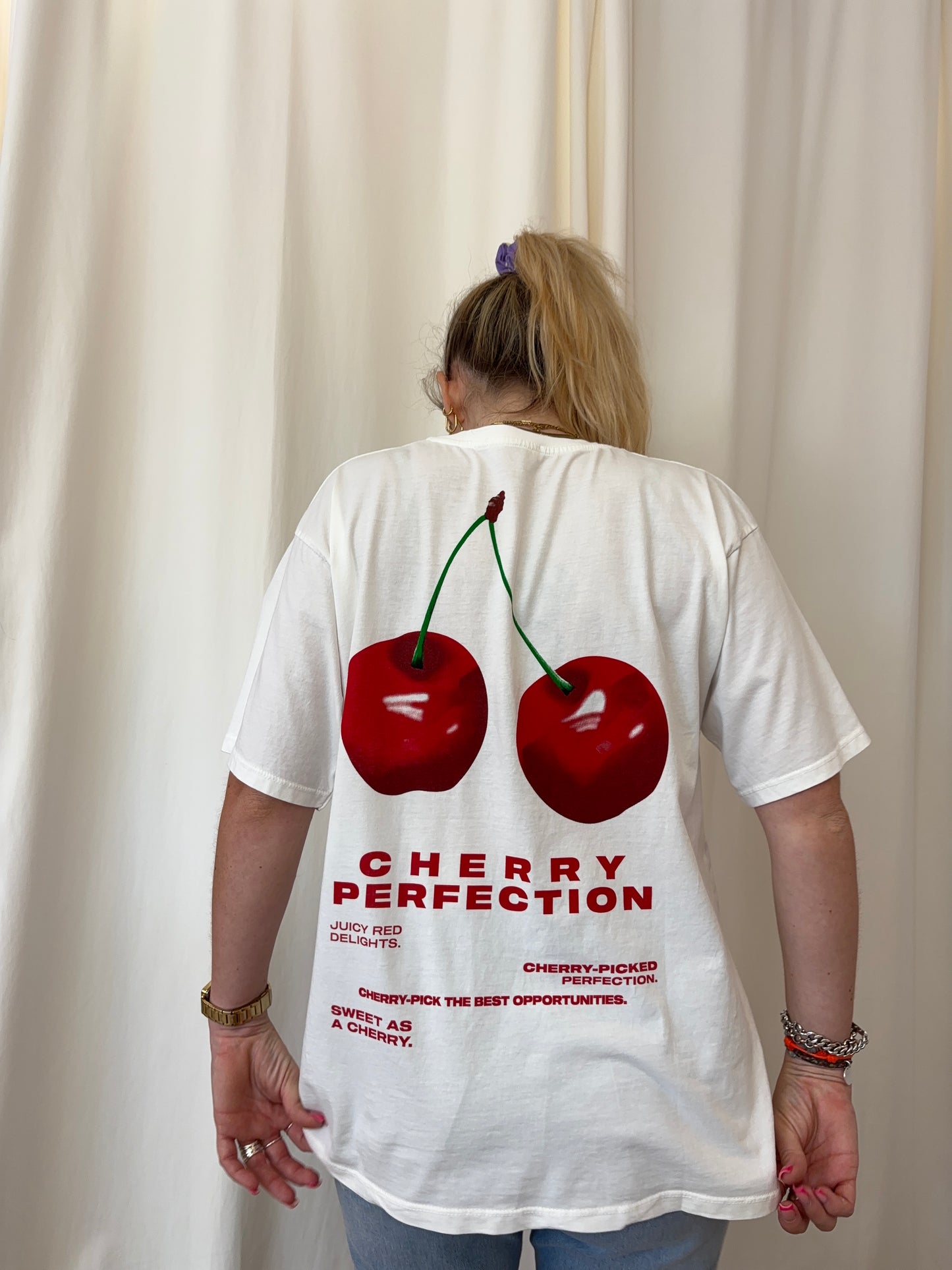 T-shirt CERISE Blanc