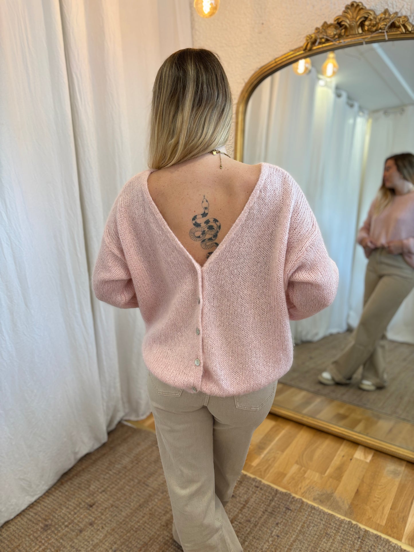42 - Gilet LOU - Rose poudré