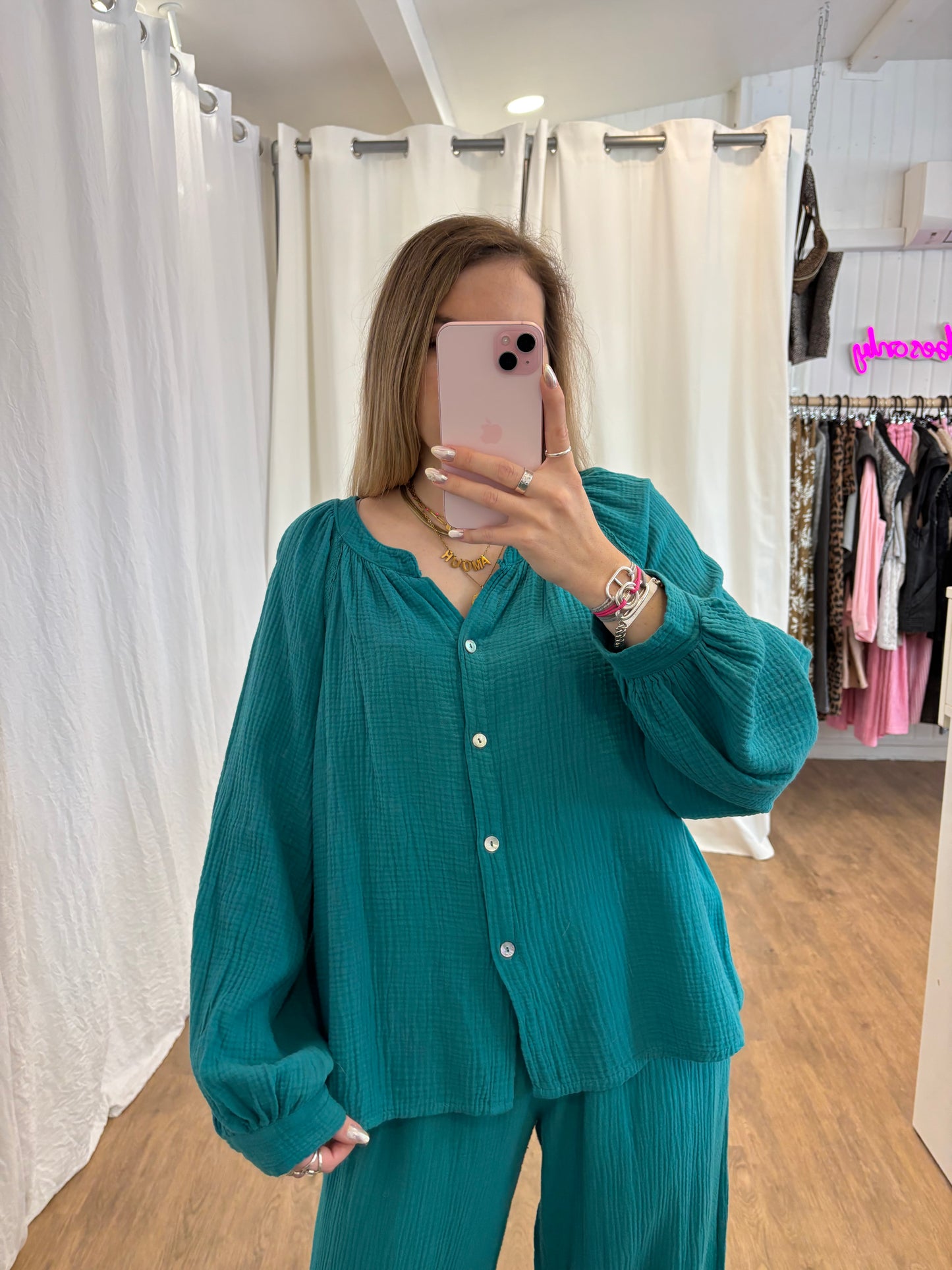 Blouse LYA Bleu canard
