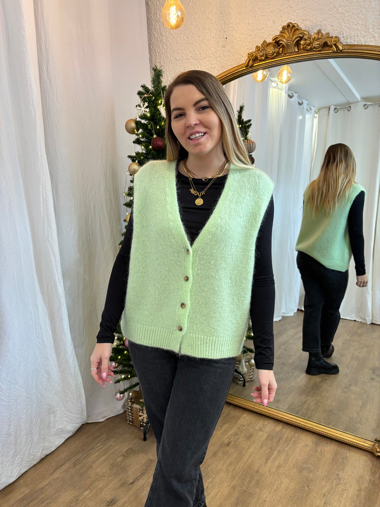 39 - Gilet TOM Vert pastel