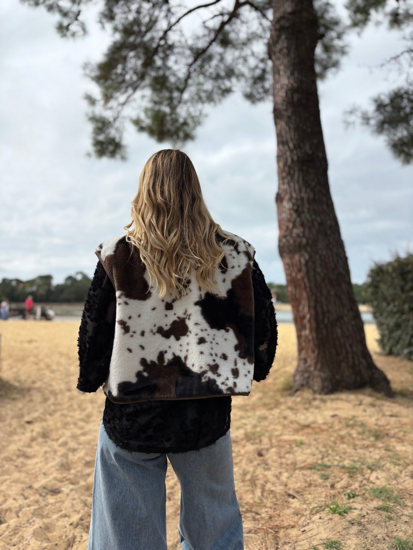 Veste sans manches MYO Vache café