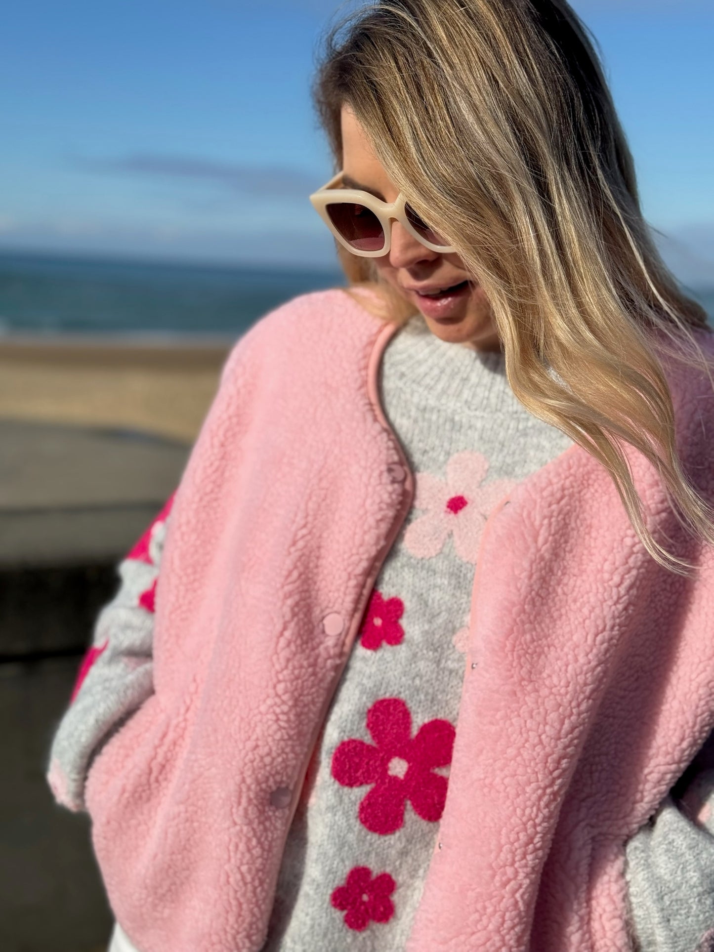 Veste sans manches ABY Rose clair