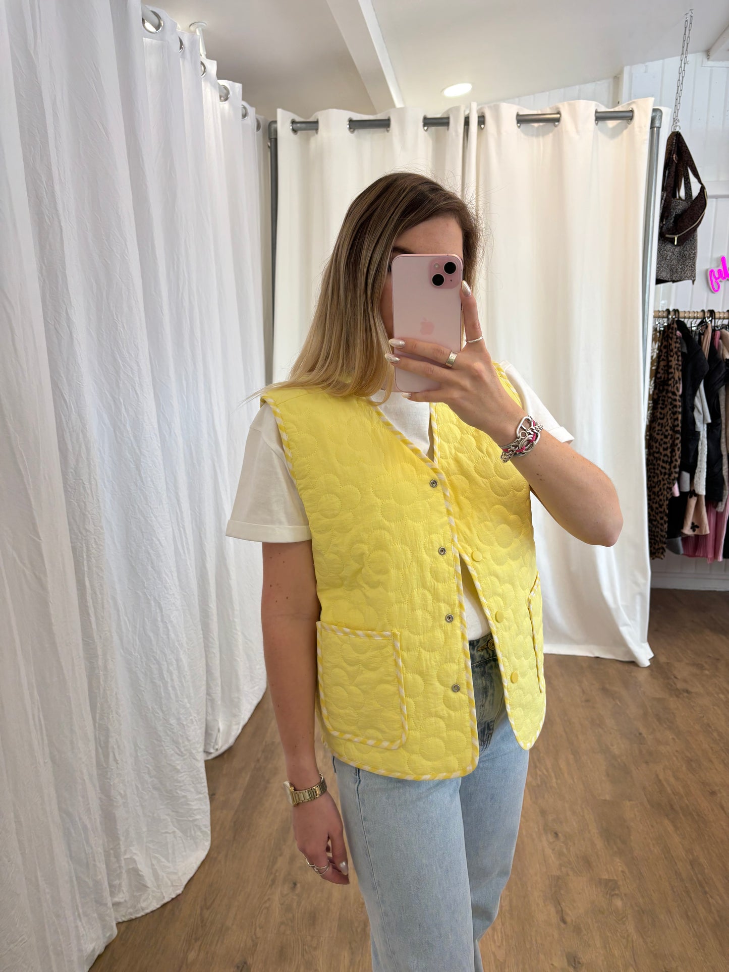 Veste sans manches LUCILE Jaune réversible