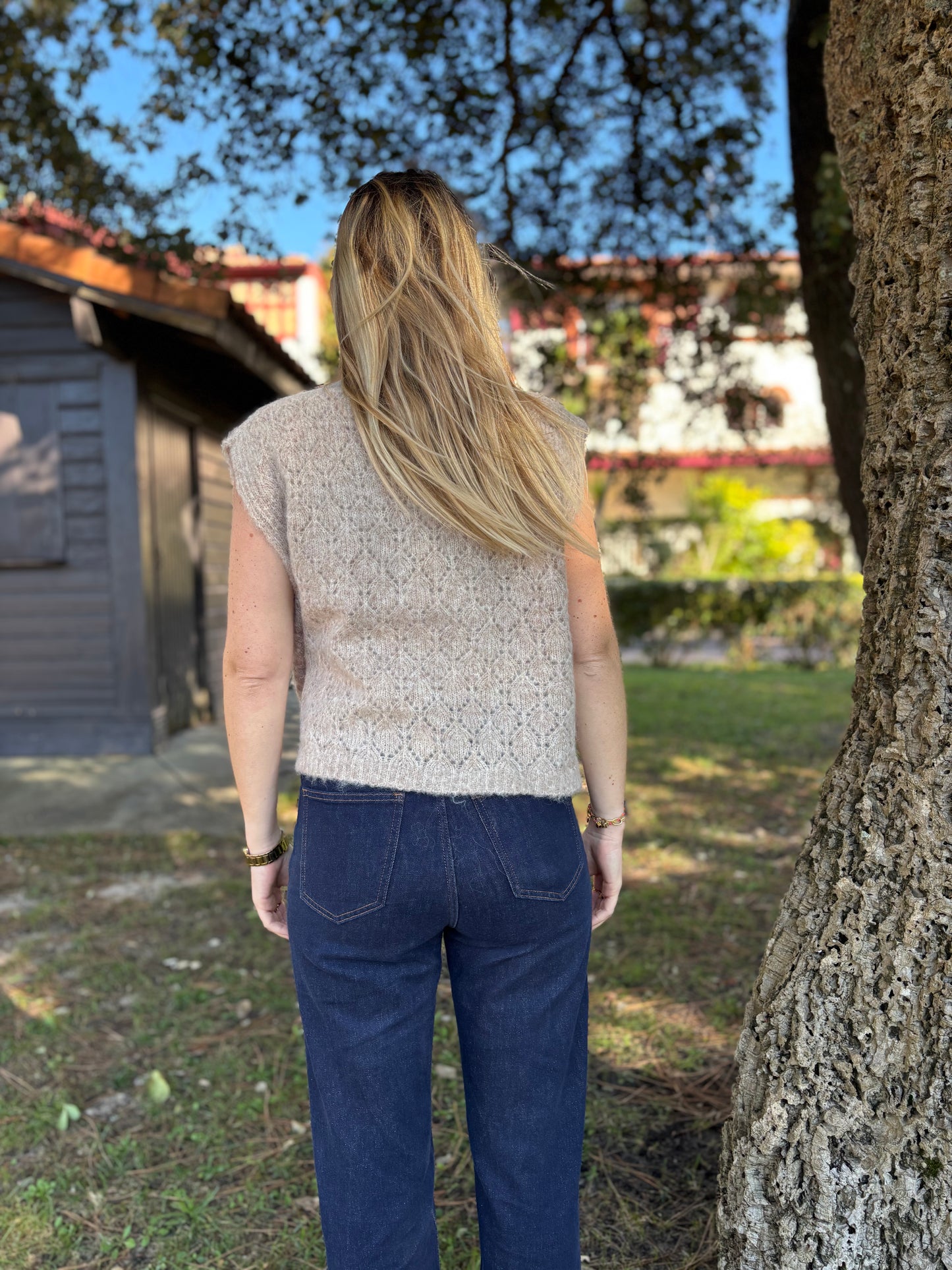 Gilet sans manches SOLEIL Taupe