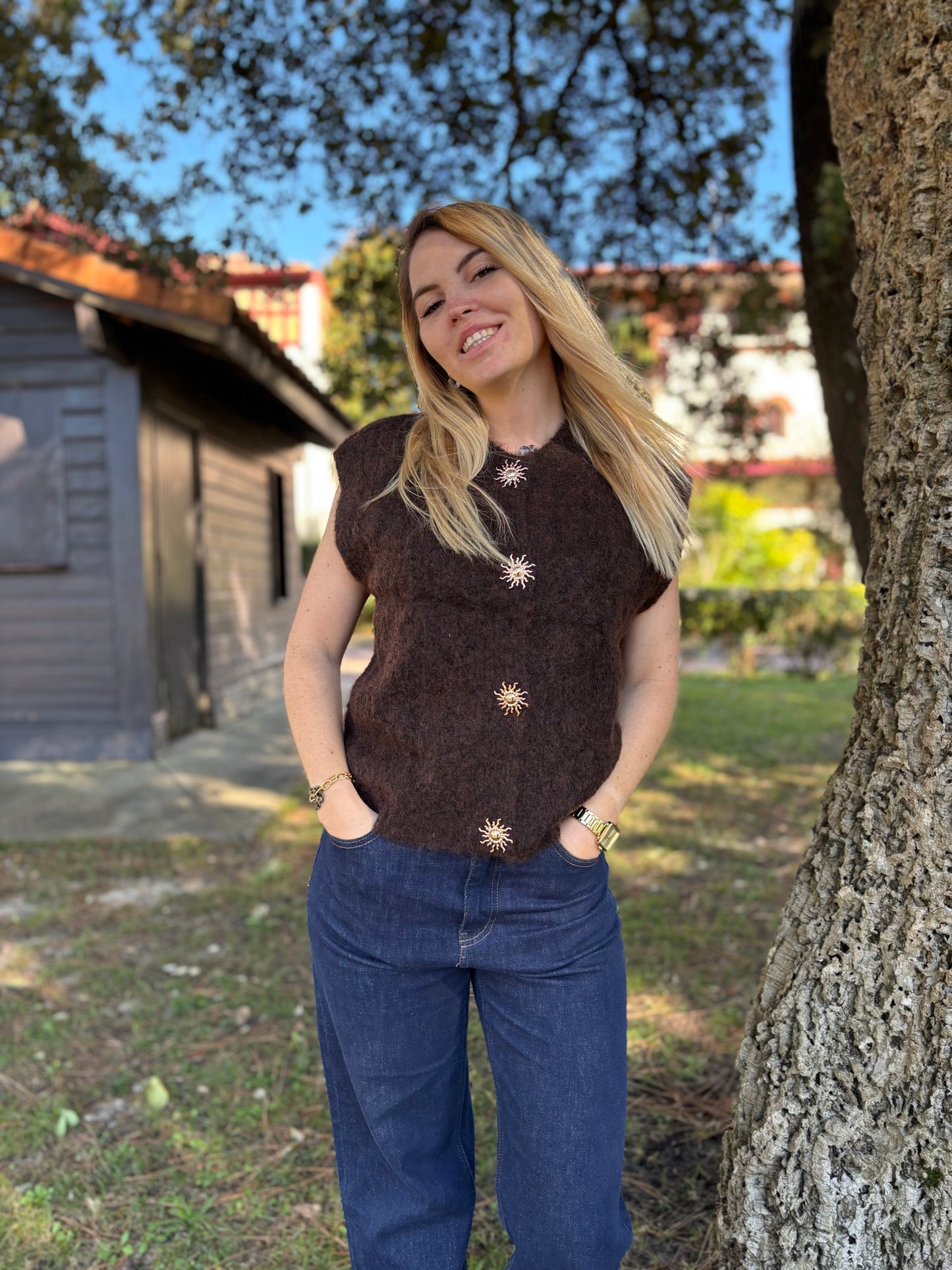 Gilet sans manches SOLEIL Café