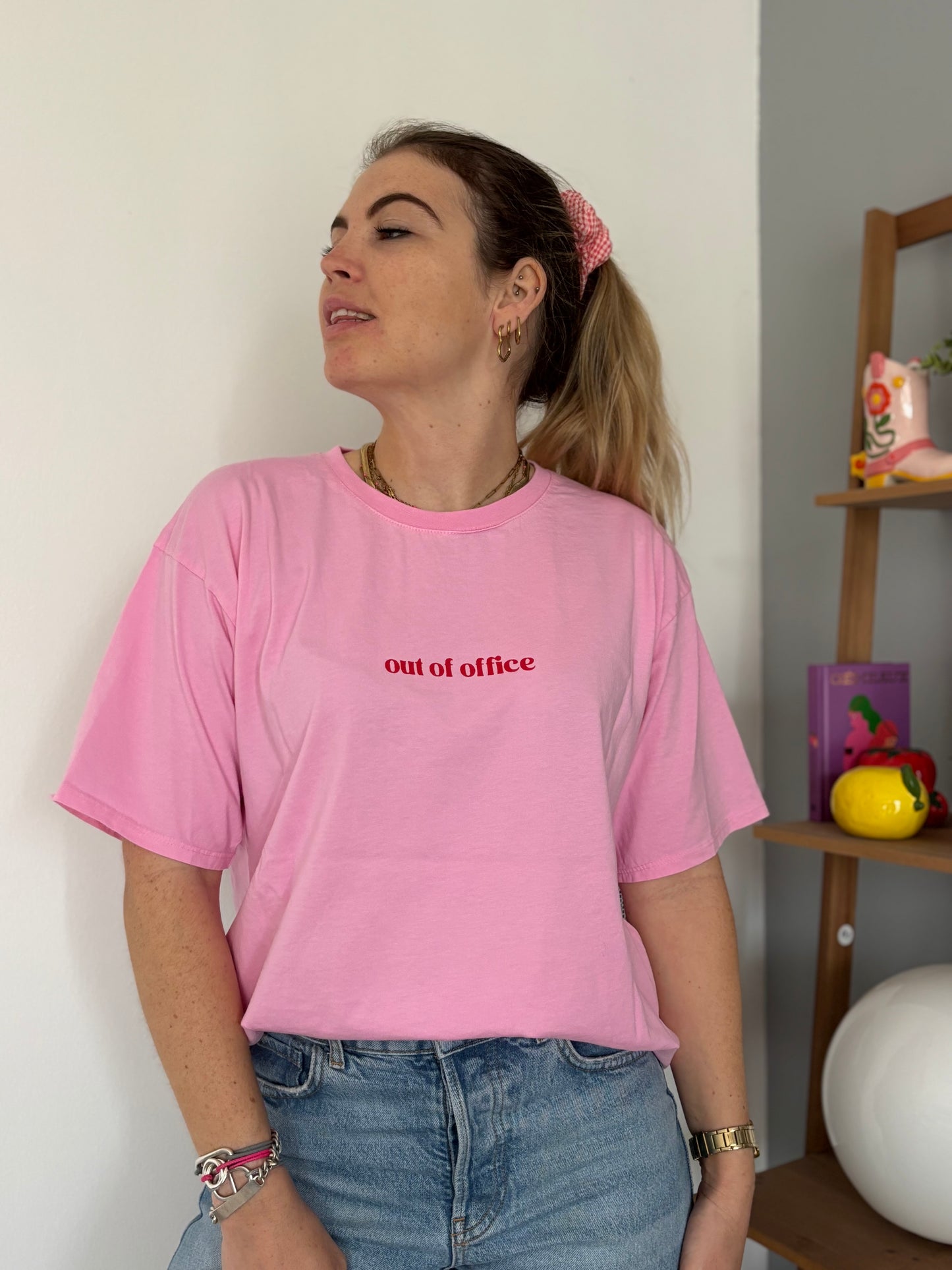 T-shirt OUT OF OFFICE Rose baby