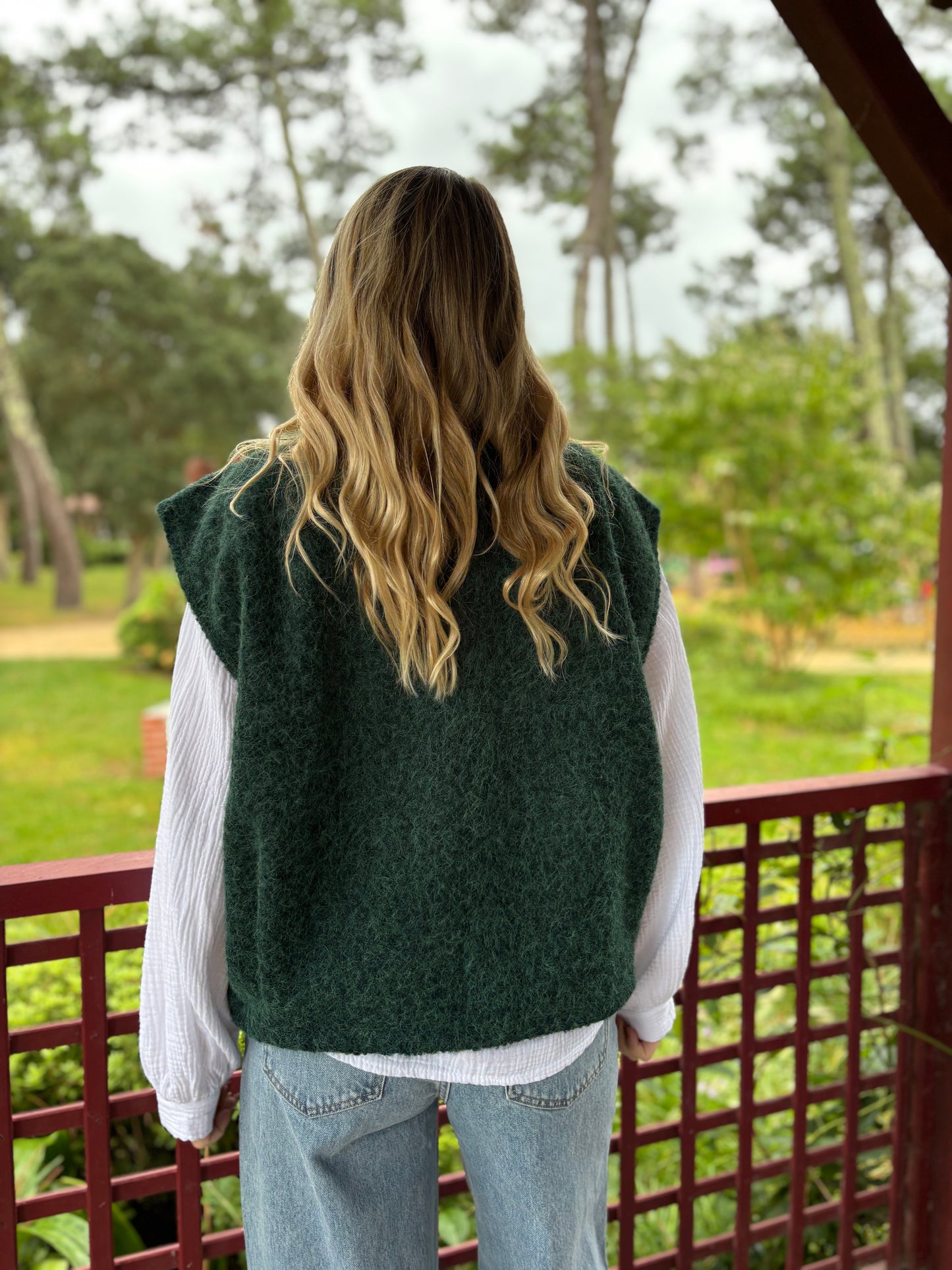Veste sans manches LILI Vert sapin