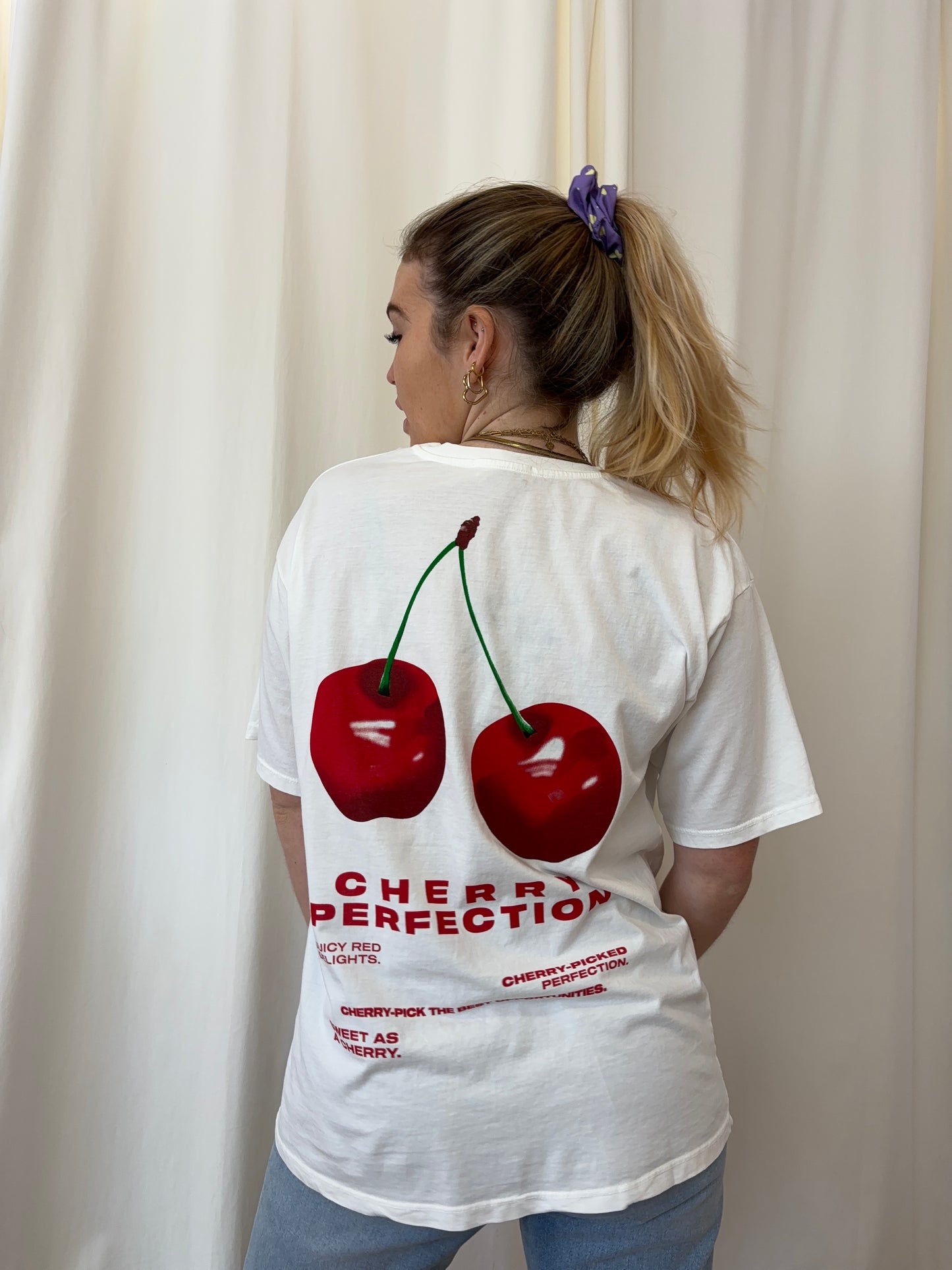 T-shirt CERISE Blanc