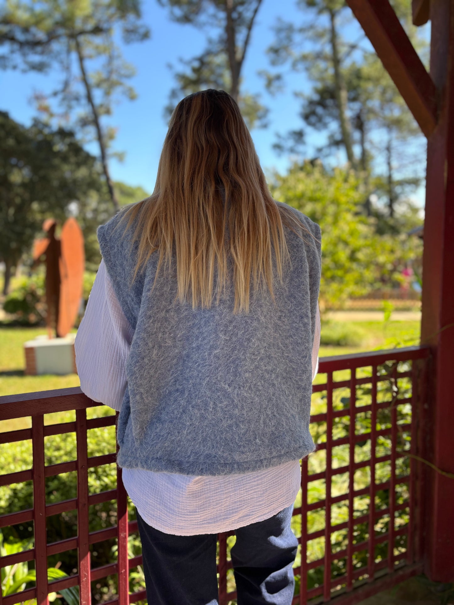Veste sans manches LILI Bleu ciel