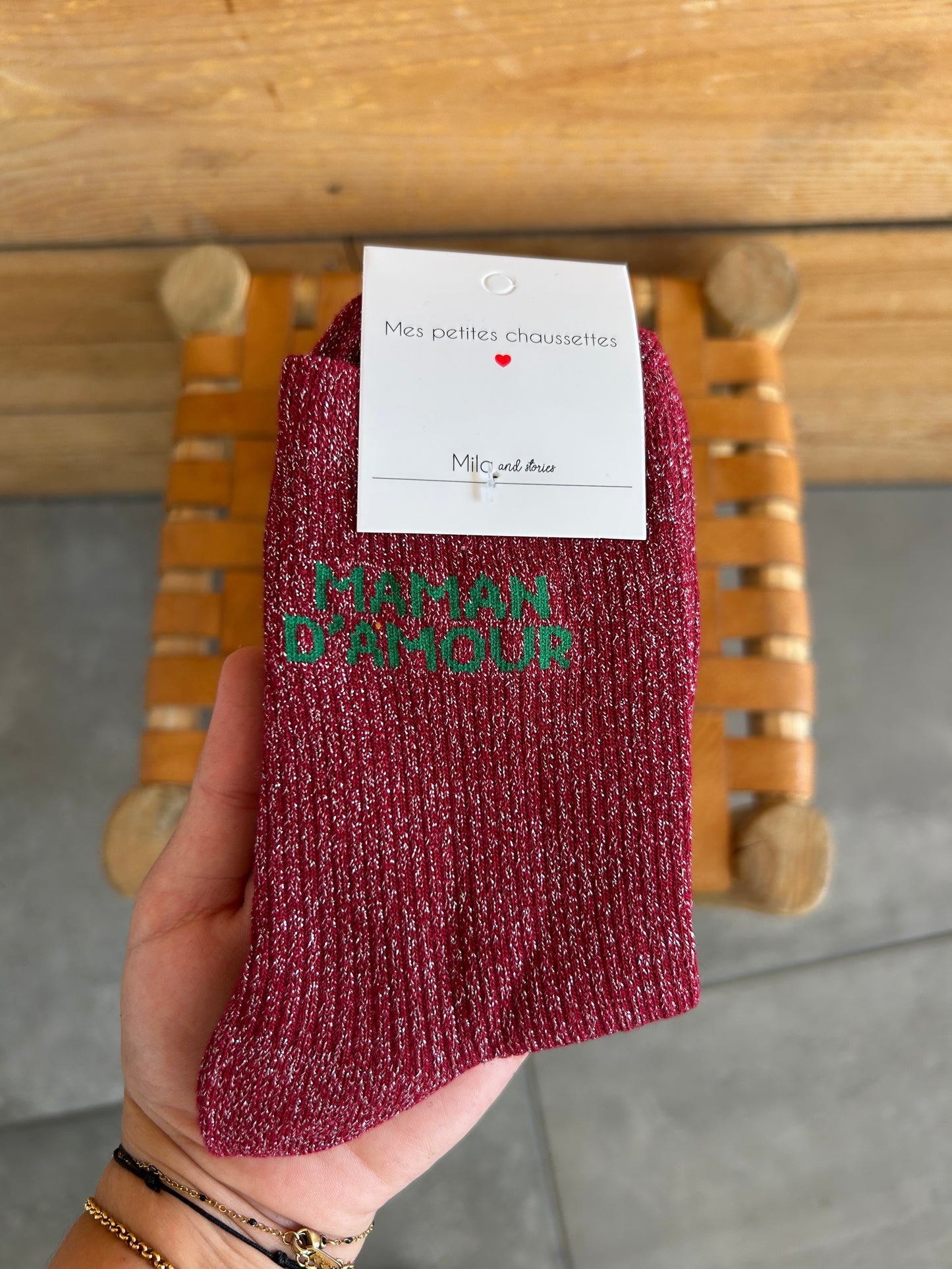 Chaussettes MAMAN D’AMOUR montante