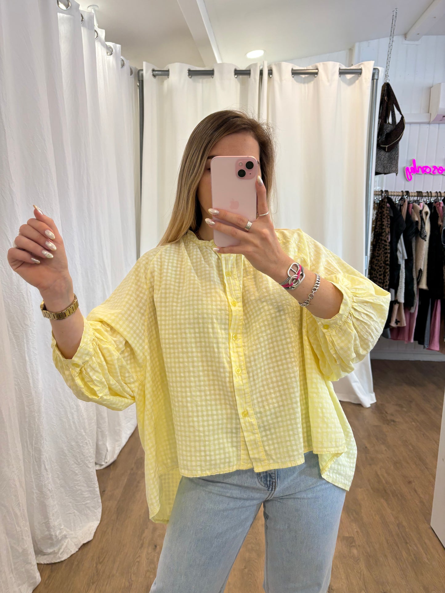 Chemise JOSEPHINE Vichy Jaune