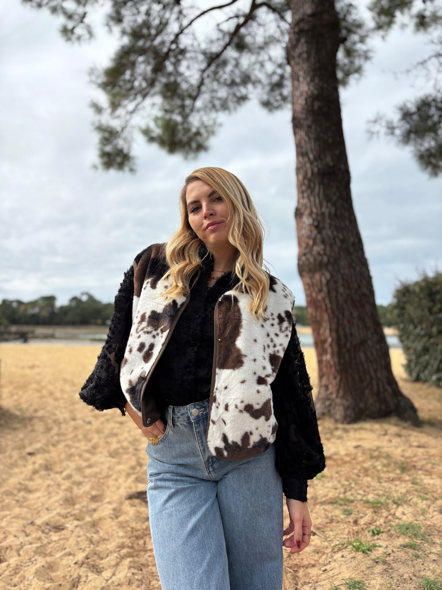 Veste sans manches MYO Vache café
