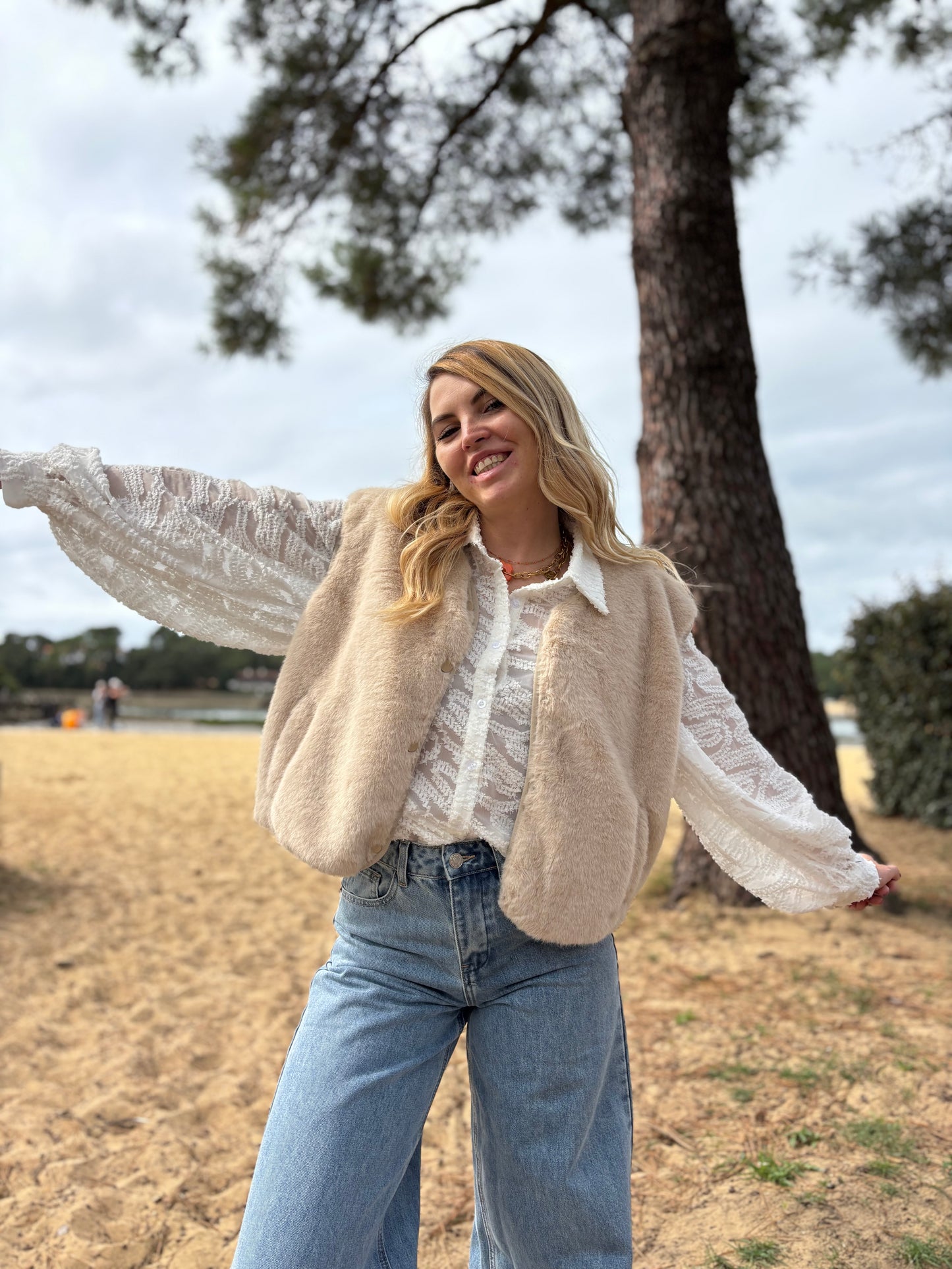 Veste sans manches MYO Beige