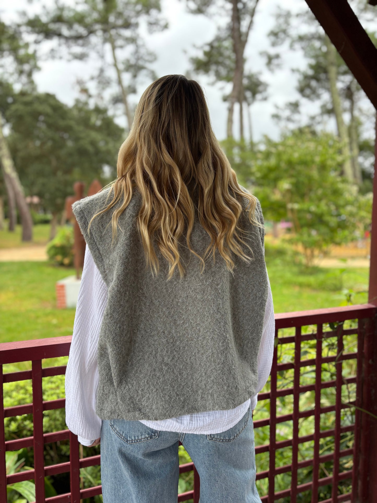 Veste sans manches LILI Gris clair