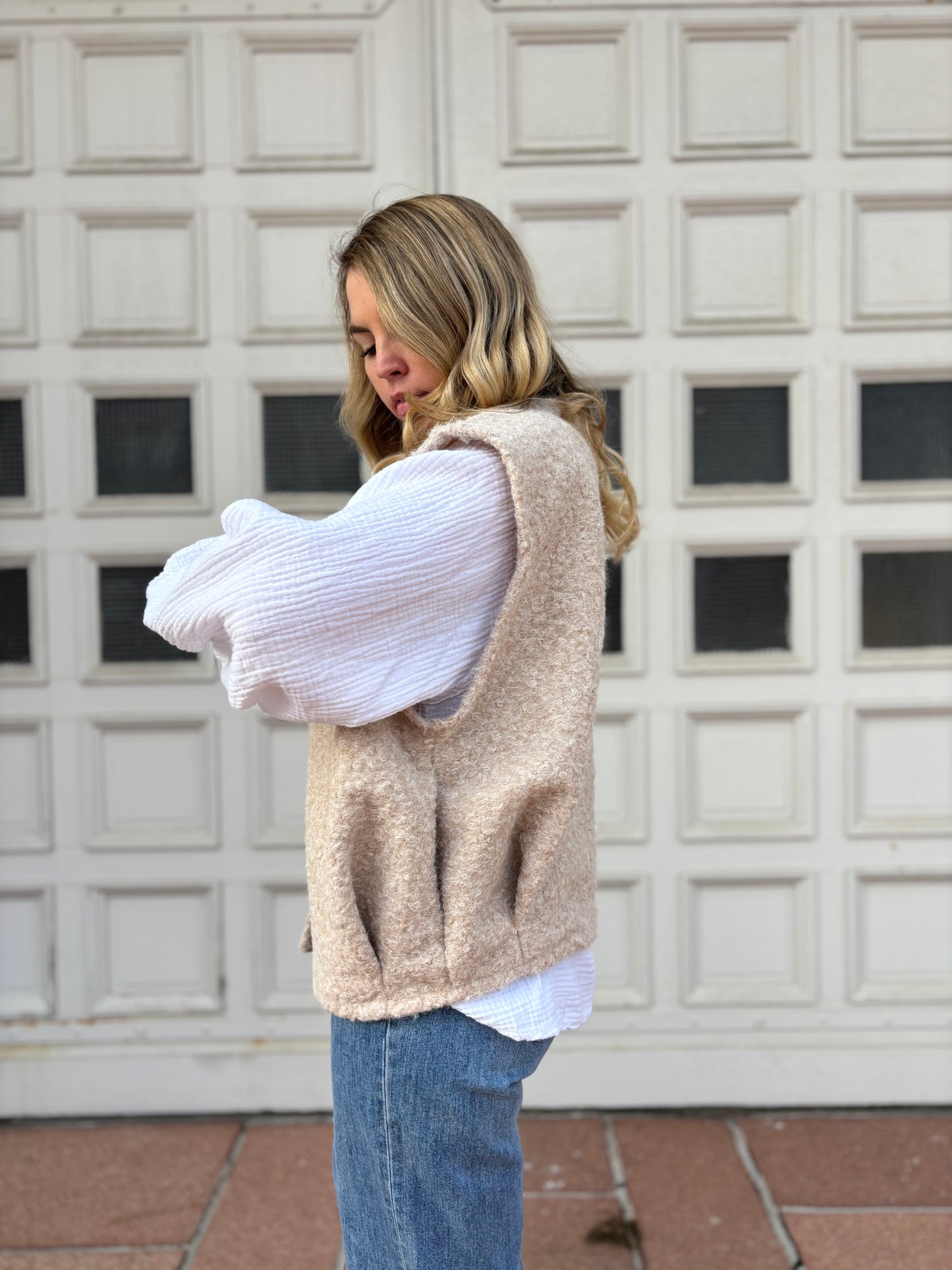 Veste sans manches LILI Beige
