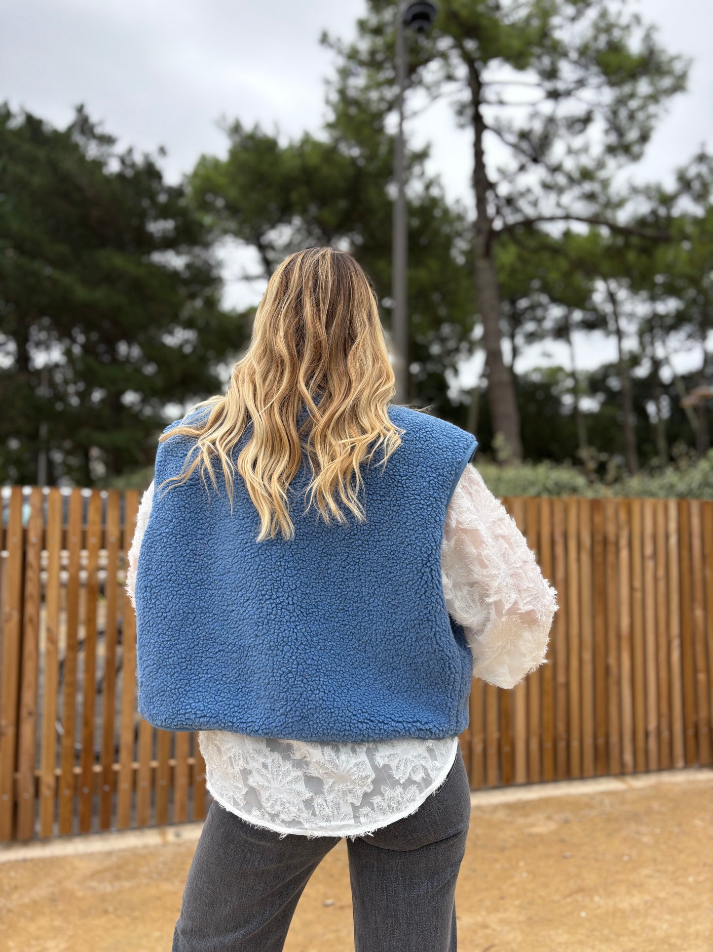 Veste sans manches ABY Bleu jean