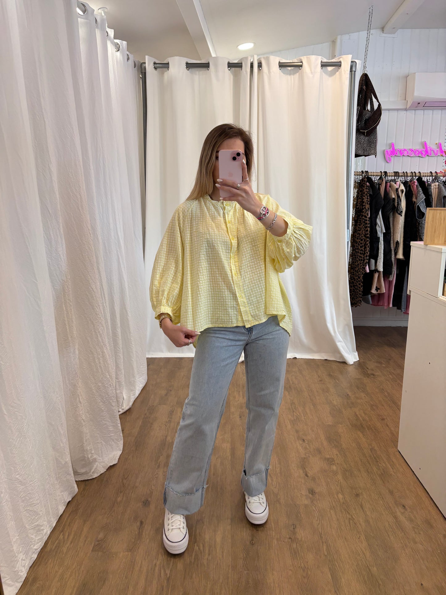 Chemise JOSEPHINE Vichy Jaune