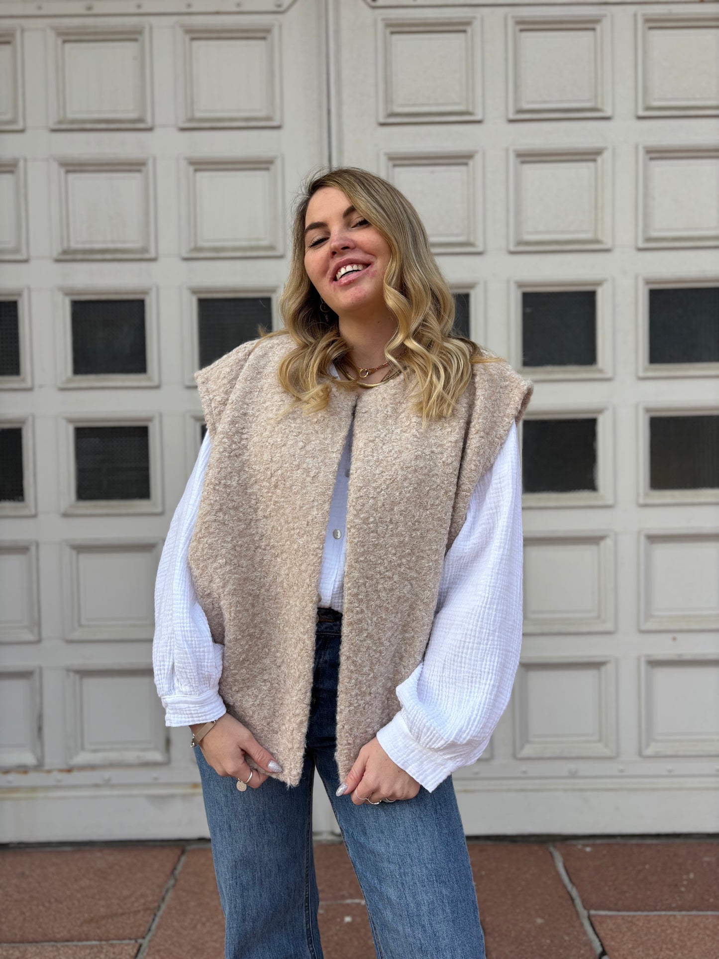 Veste sans manches LILI Beige