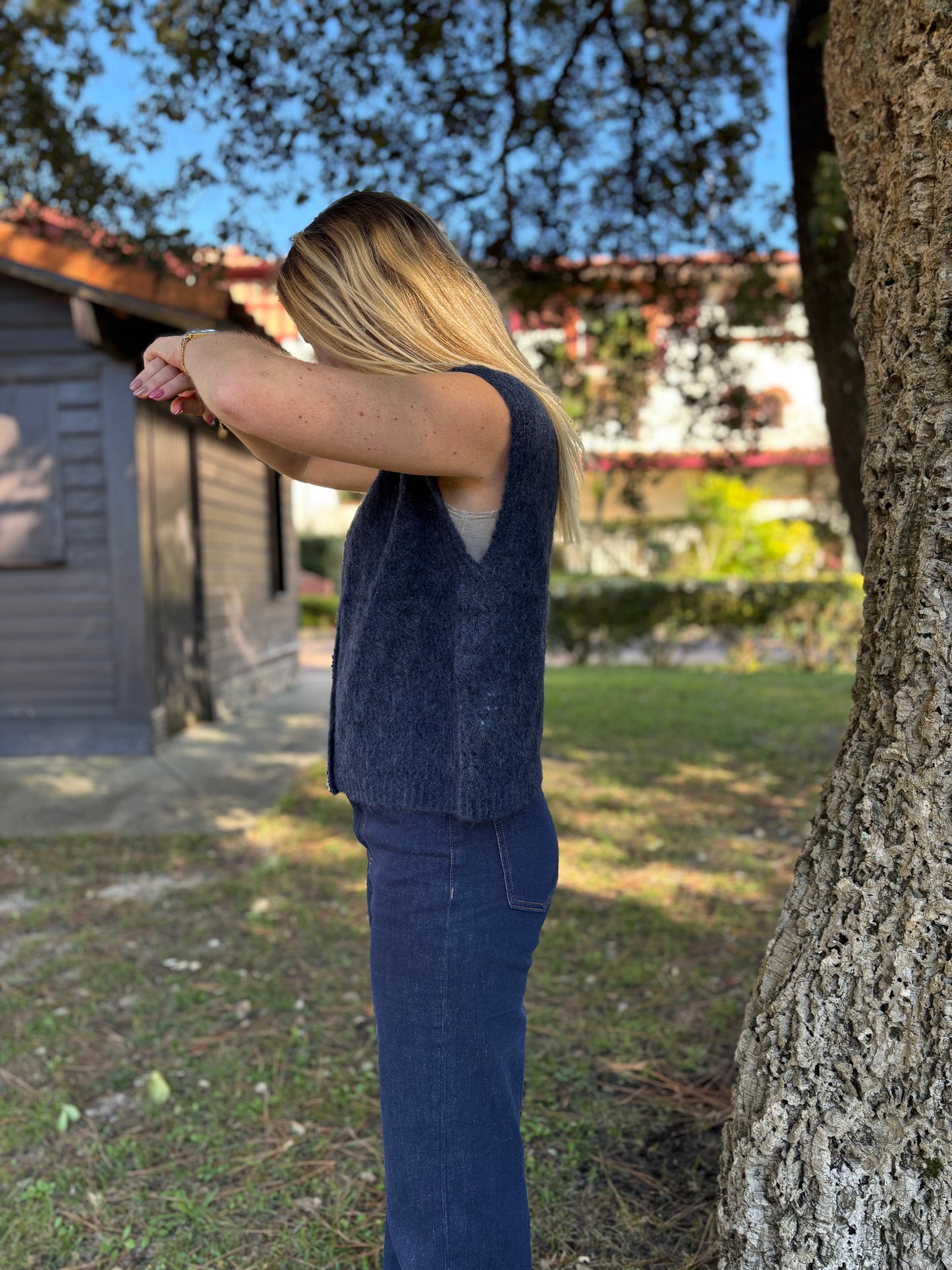 Gilet sans manches SOLEIL Bleu marine
