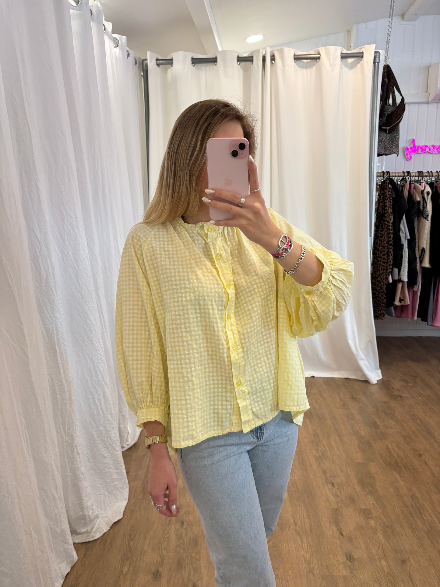 Chemise JOSEPHINE Vichy Jaune