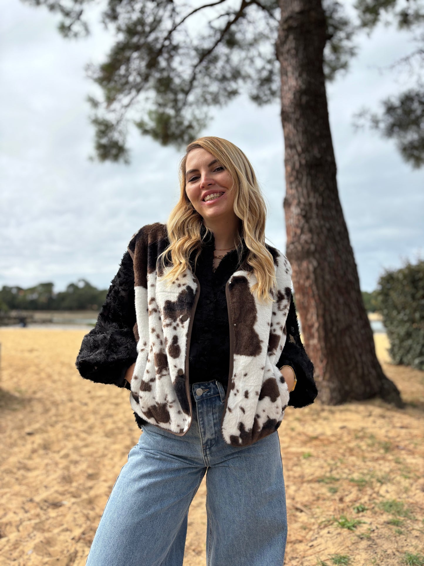 Veste sans manches MYO Vache café