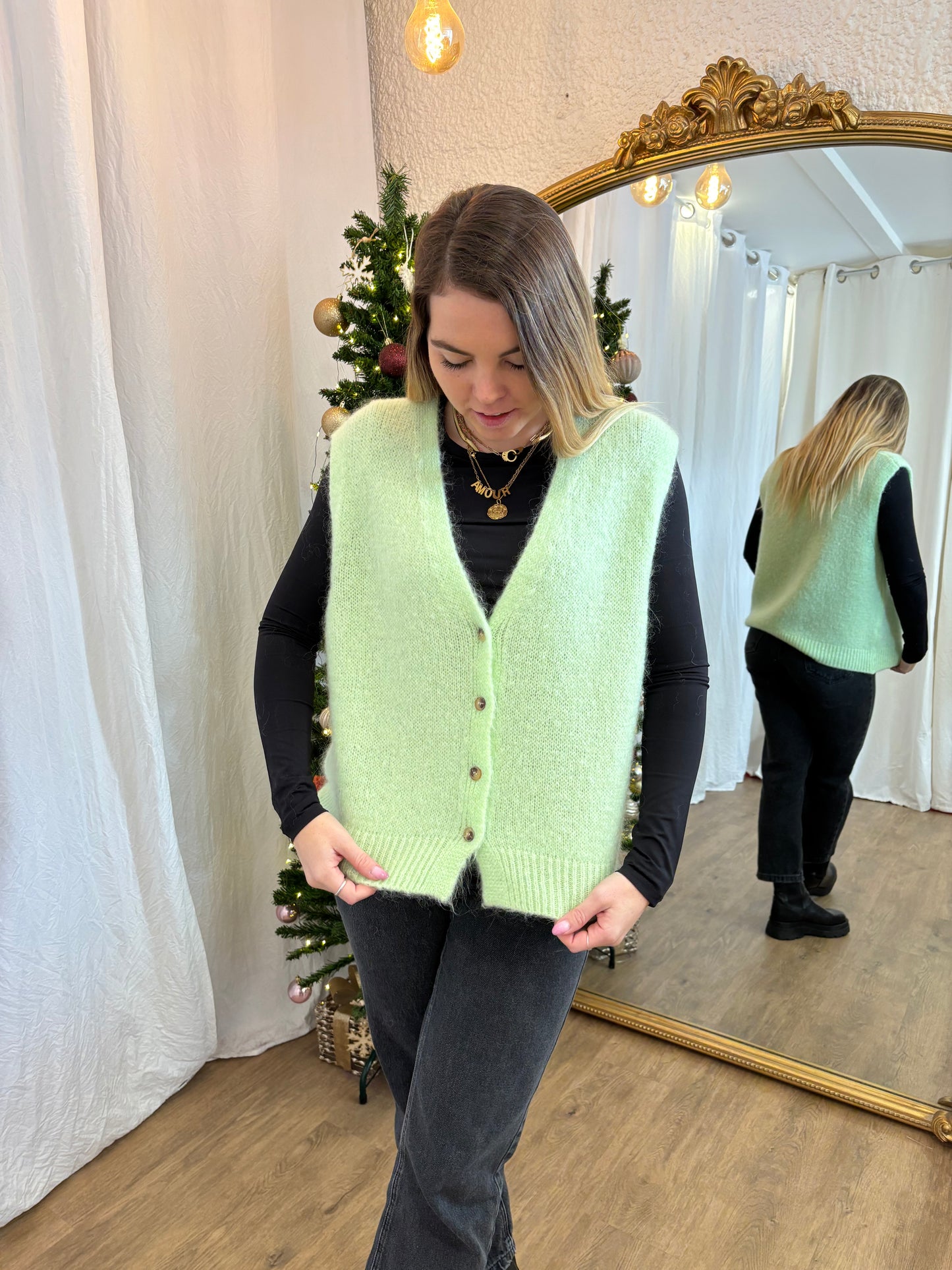 39 - Gilet TOM Vert pastel