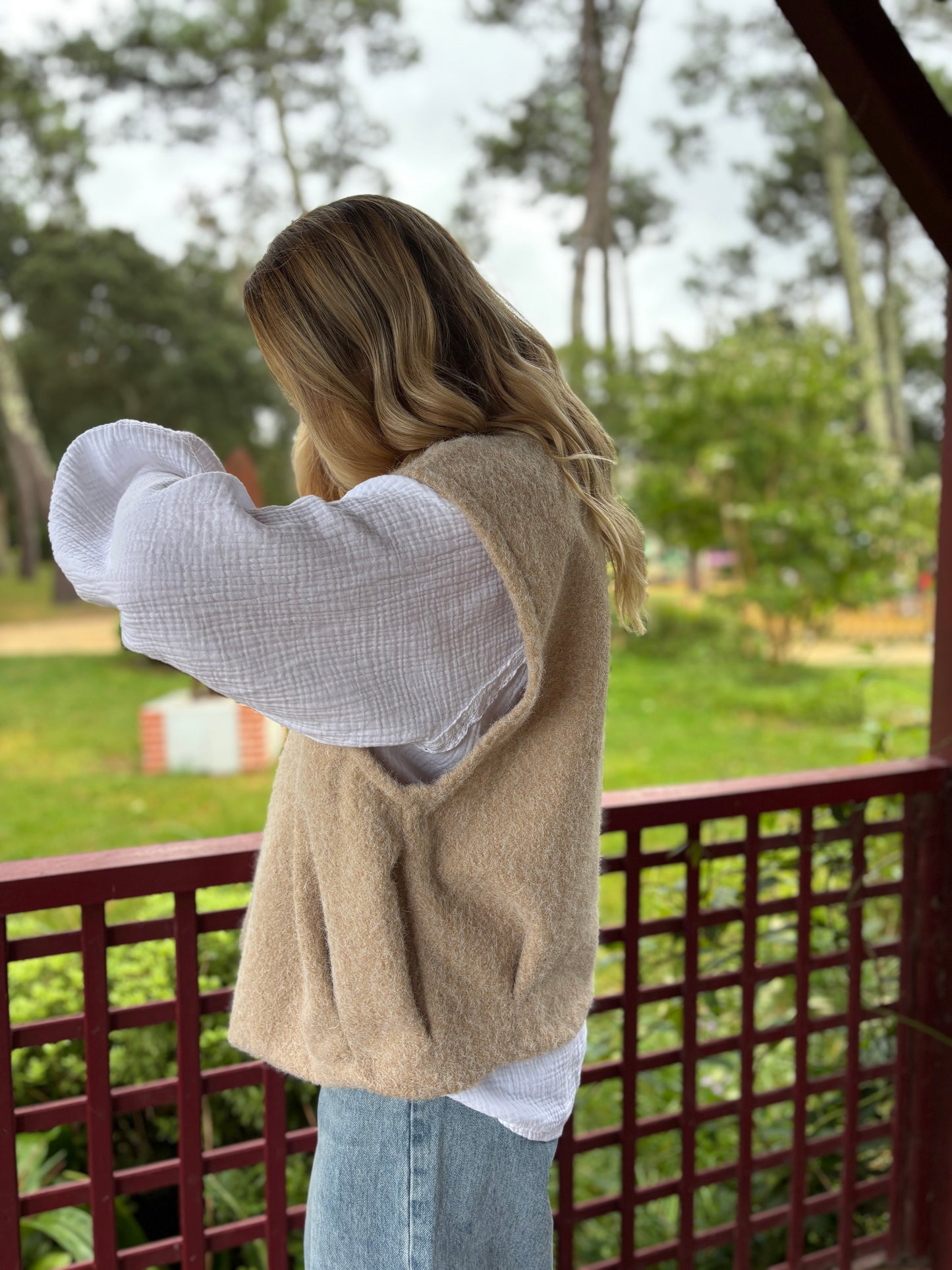 Veste sans manches LILI Beige