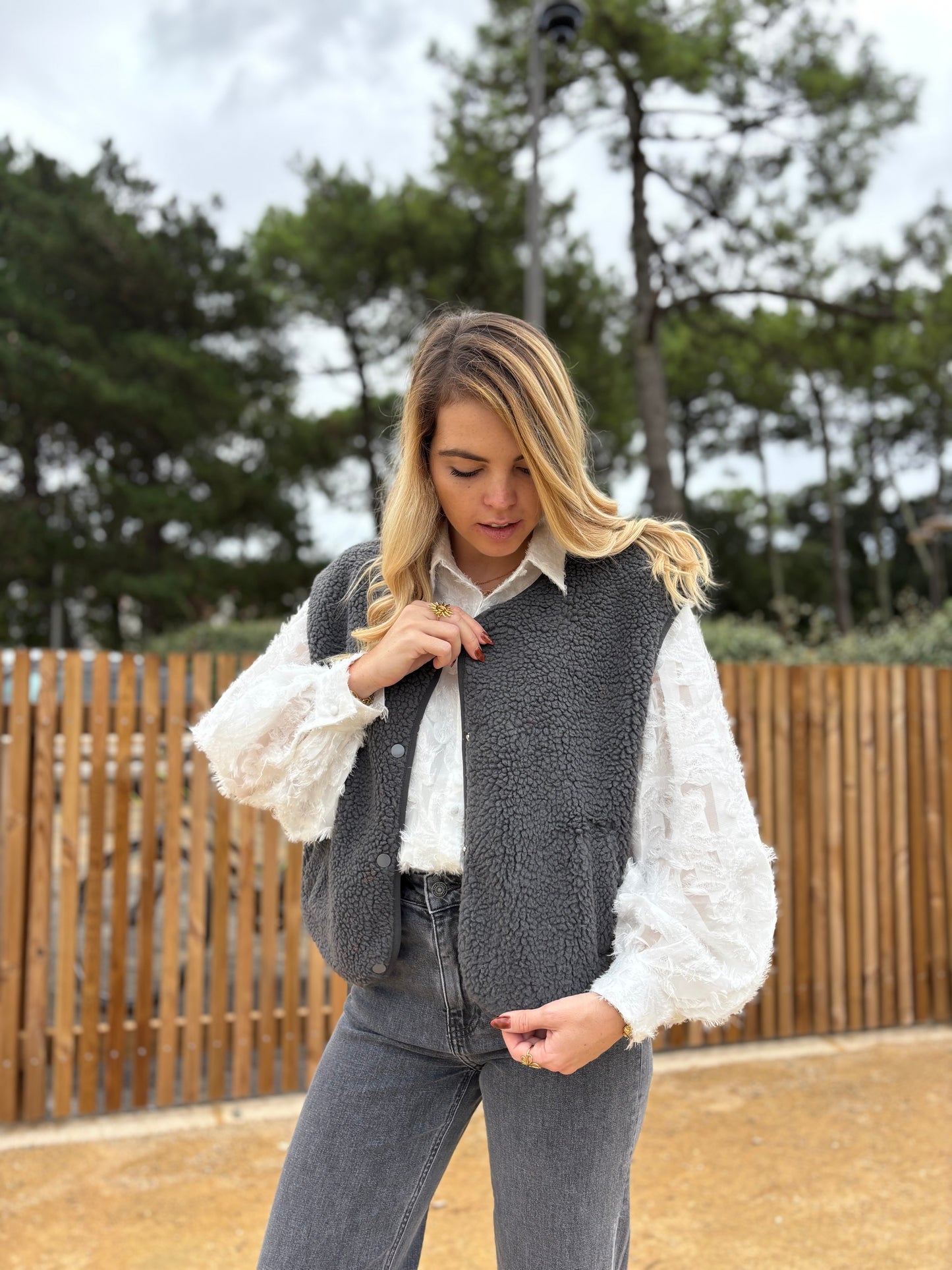 Veste sans manches ABY Gris foncé