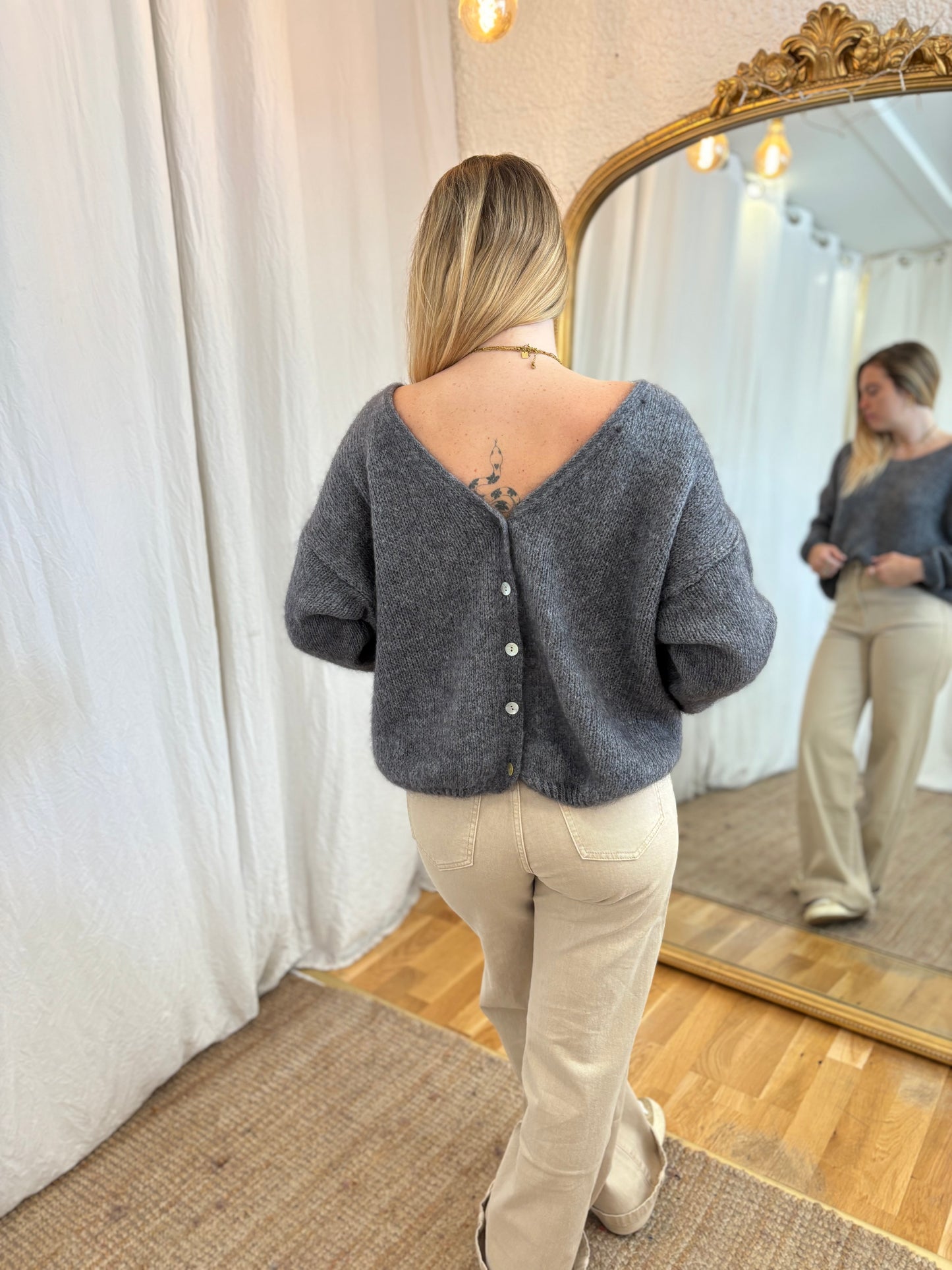 40 - Gilet LOU - Gris chiné 🧡