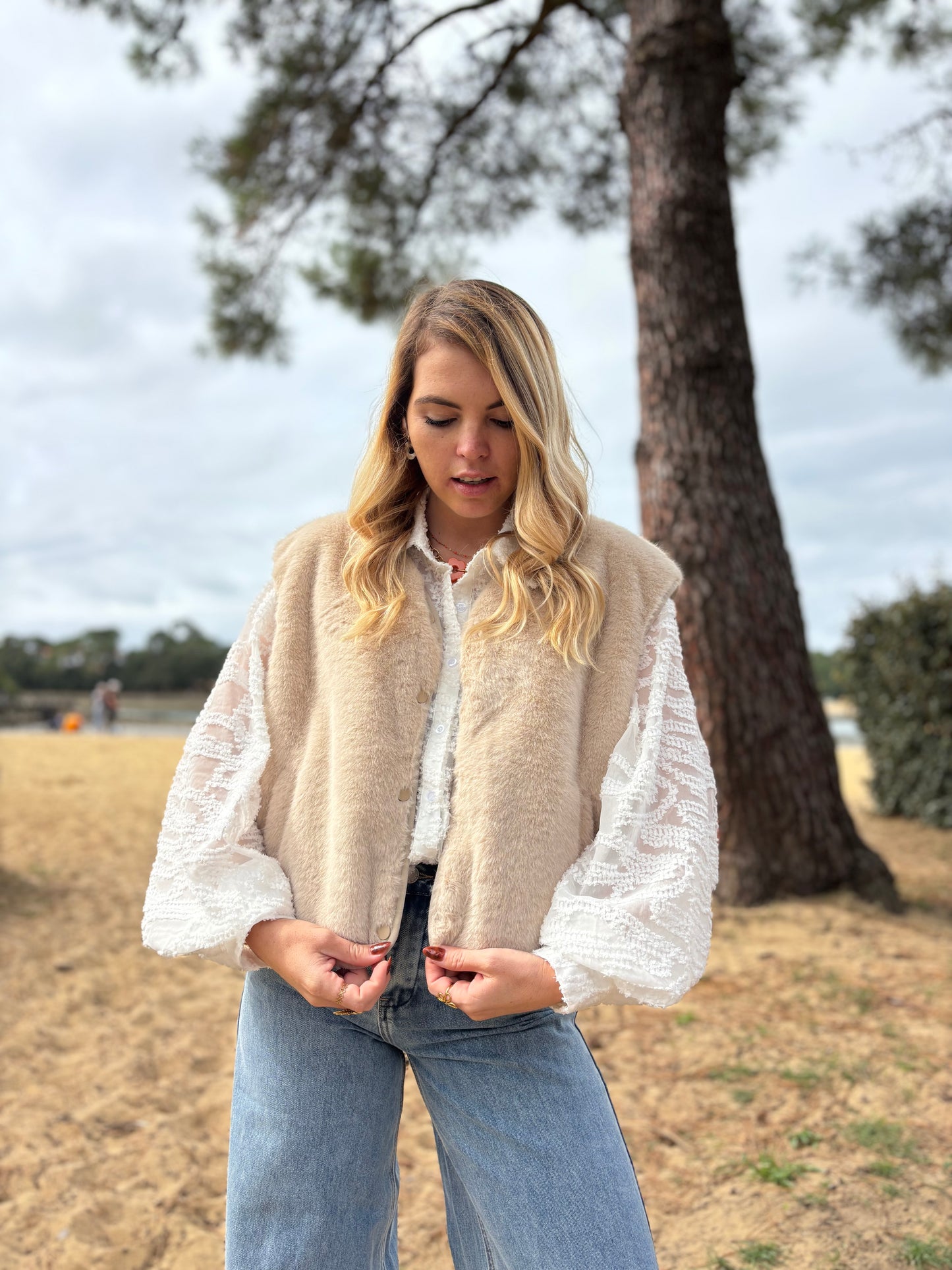 Veste sans manches MYO Beige