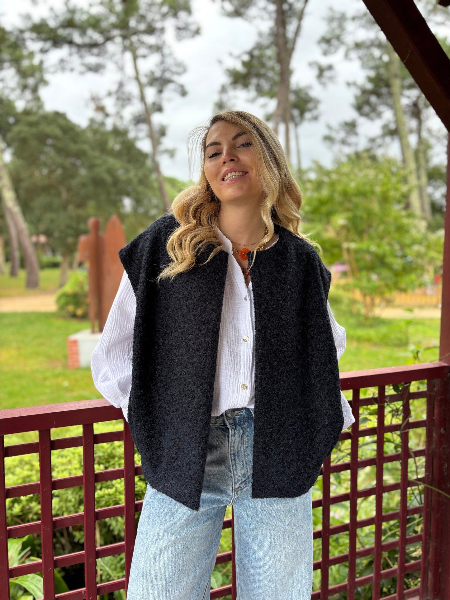 Veste sans manches LILI Bleu marine