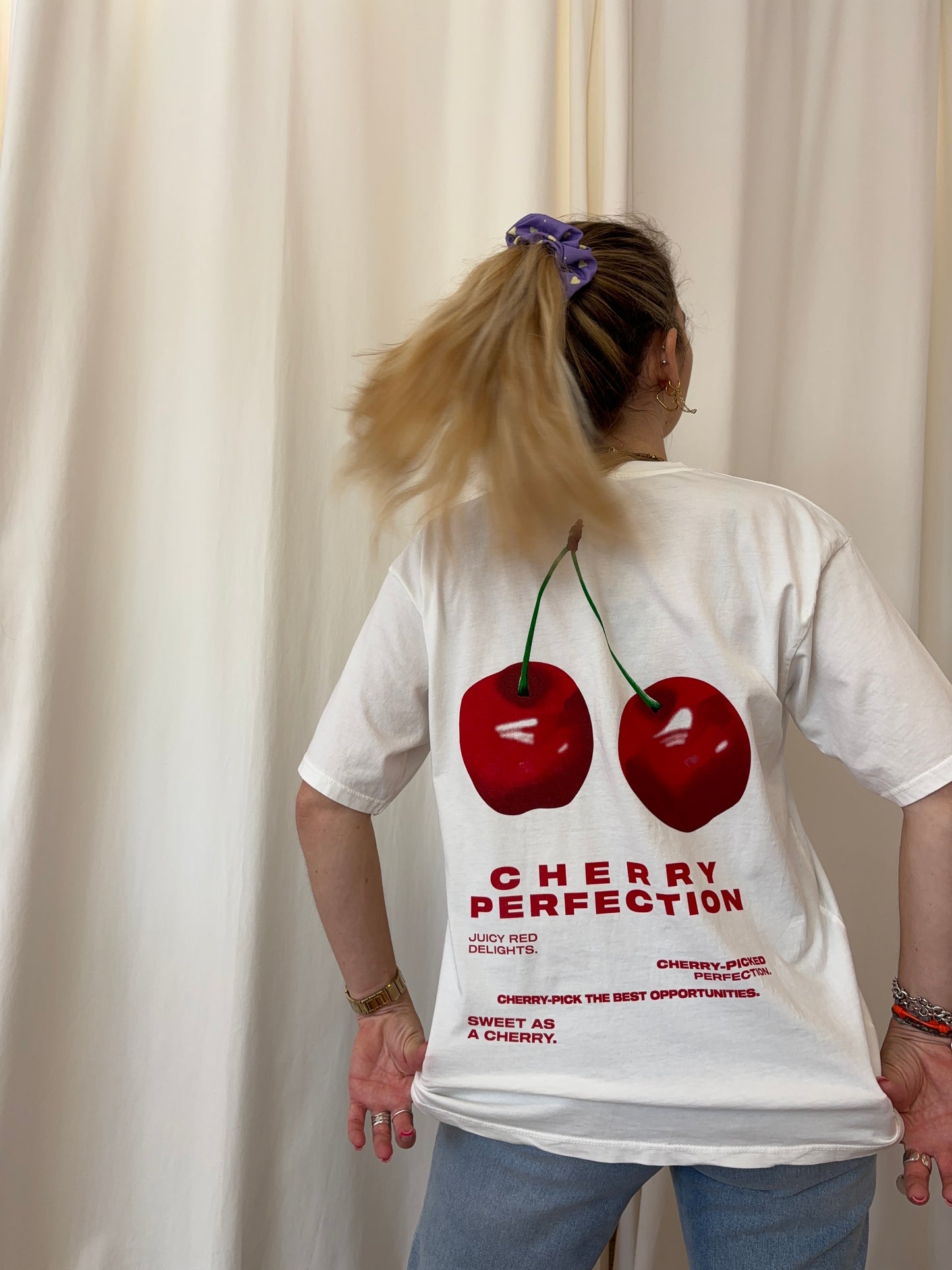 T-shirt CERISE Blanc
