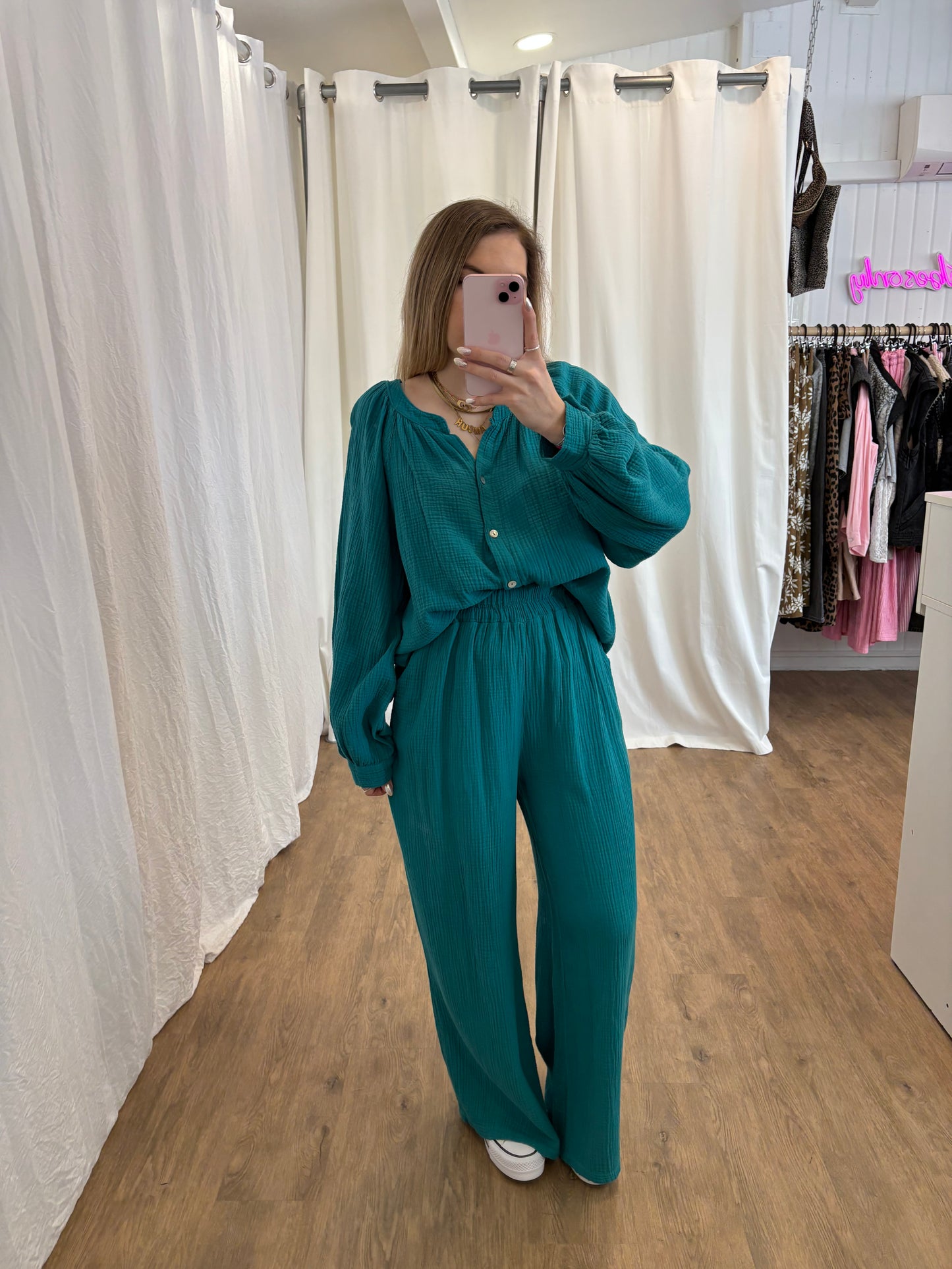 Blouse LYA Bleu canard