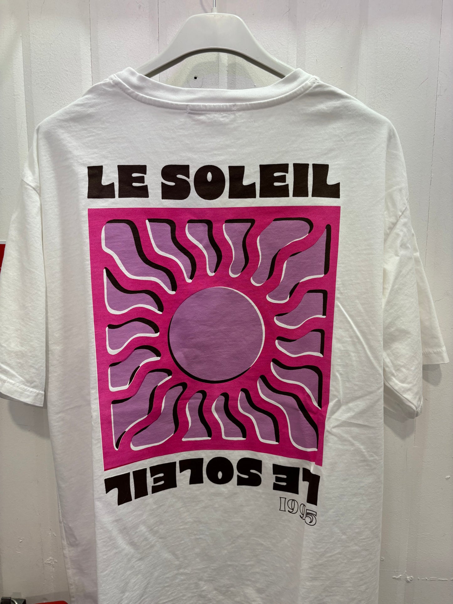 T-shirt SOLEIL Blanc + rose