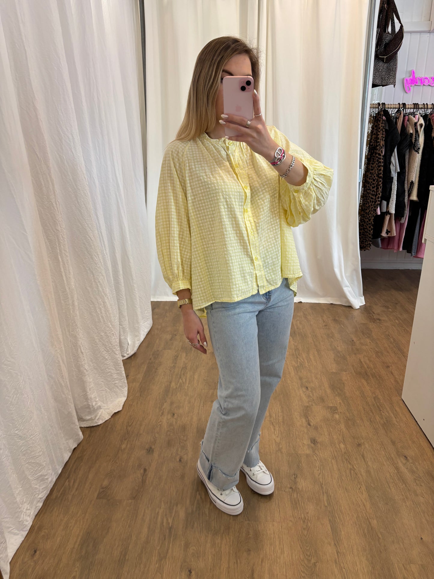 Chemise JOSEPHINE Vichy Jaune