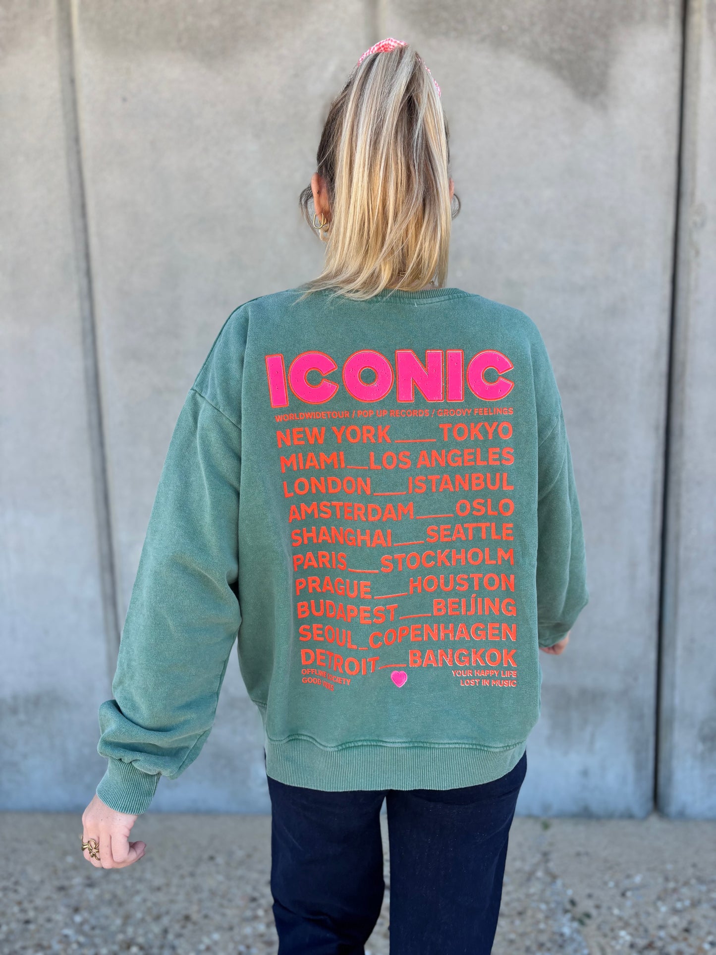Sweat ICONIC Vert bouteille