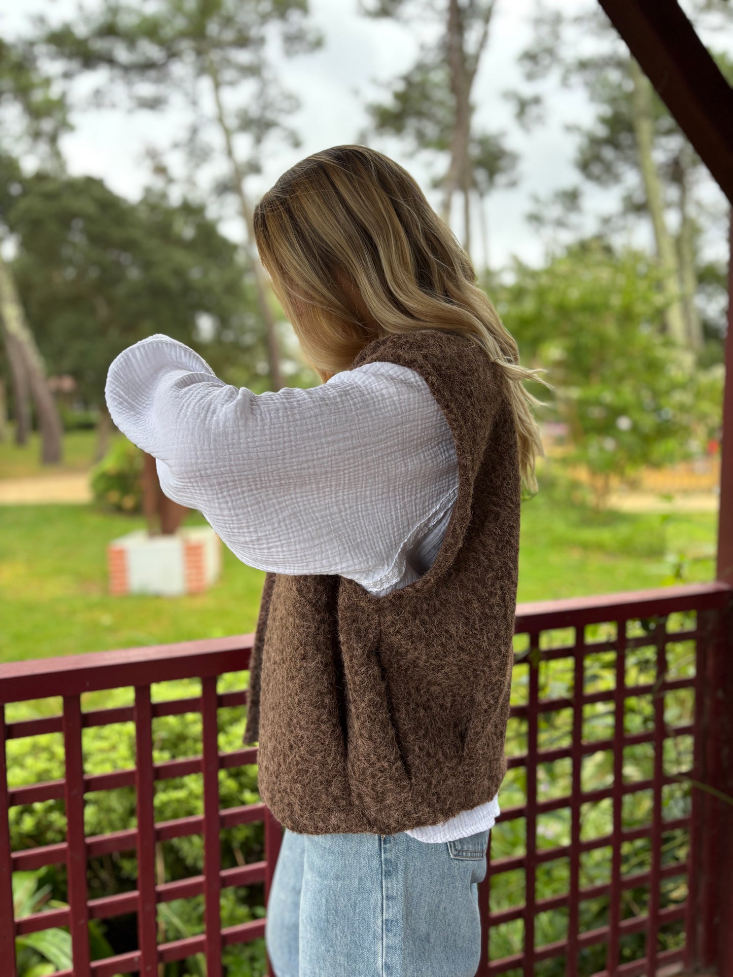 Veste sans manches LILI Chocolat