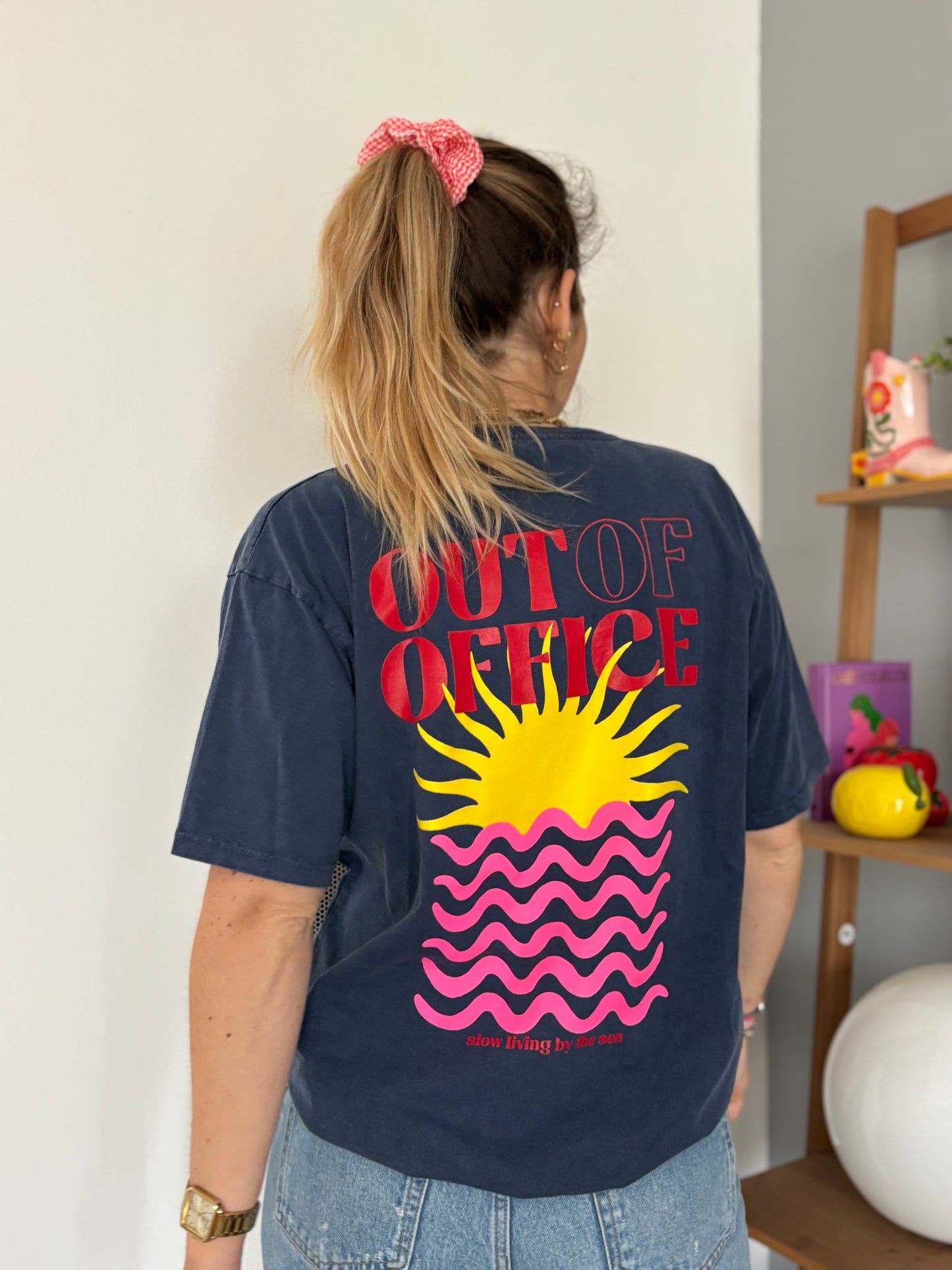 T-shirt OUT OF OFFICE Bleu marine