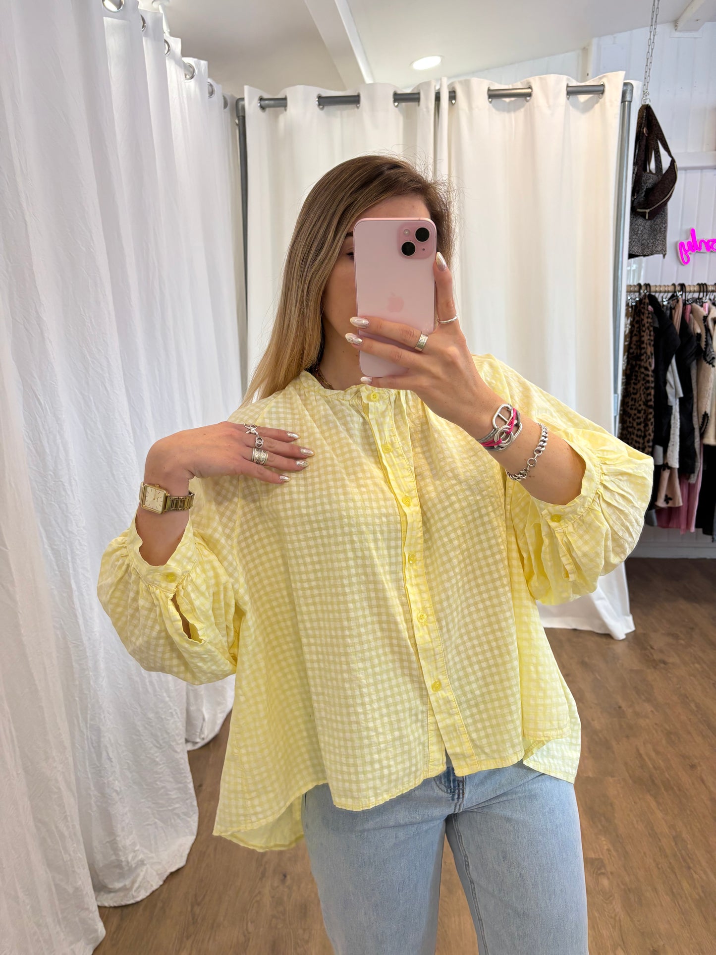 Chemise JOSEPHINE Vichy Jaune