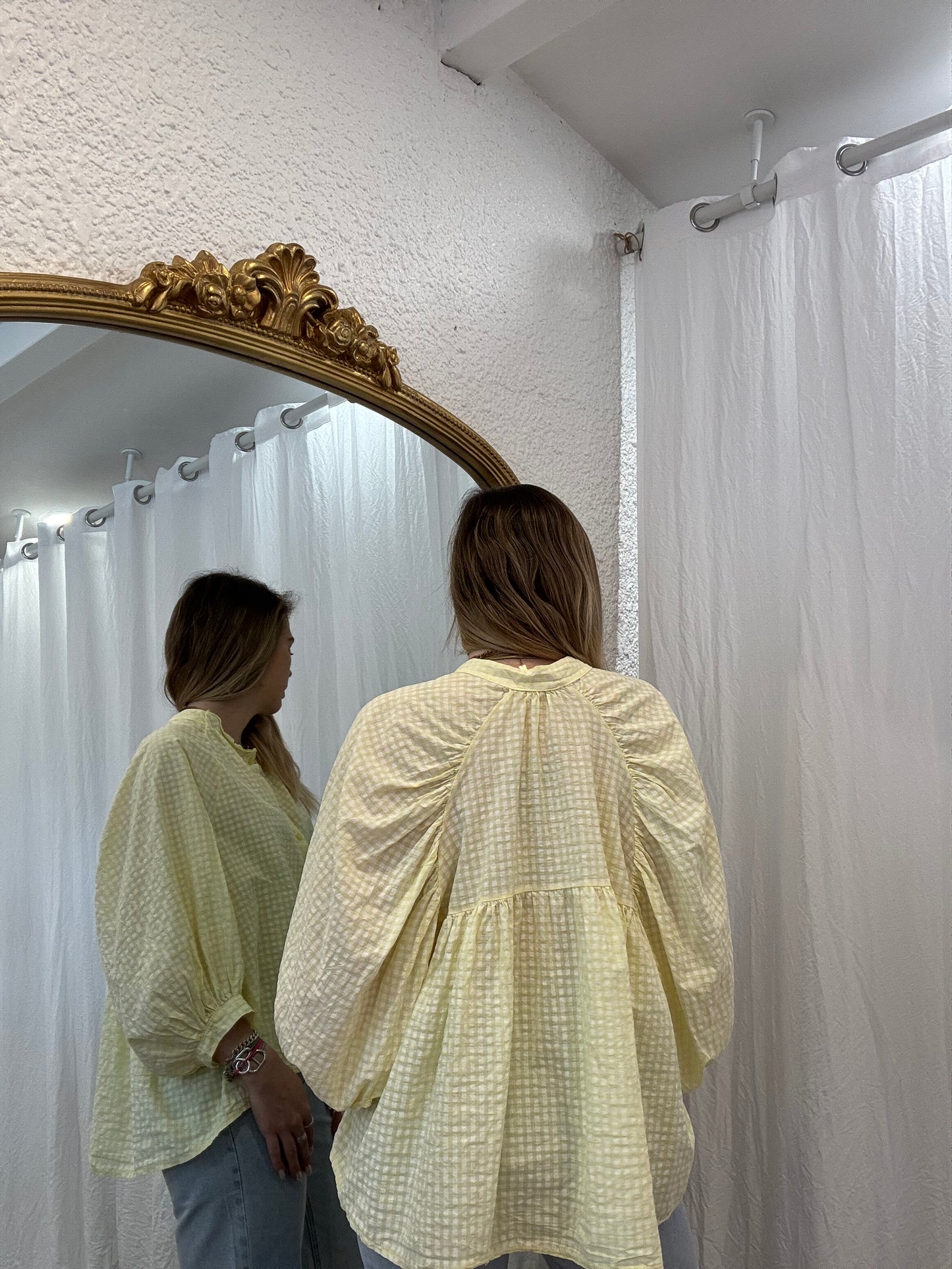Chemise JOSEPHINE Vichy Jaune