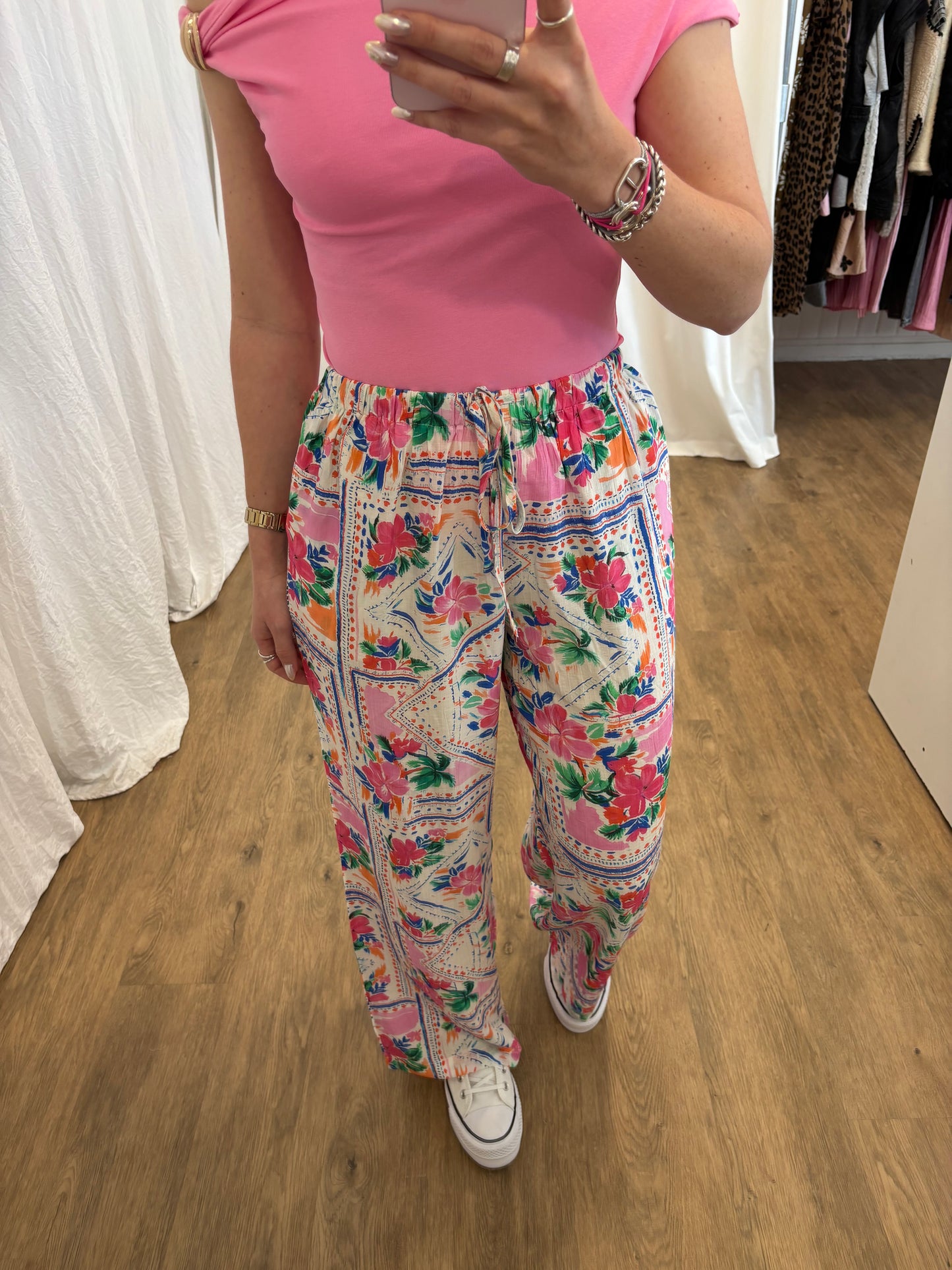 Pantalon FLEURS Fushia