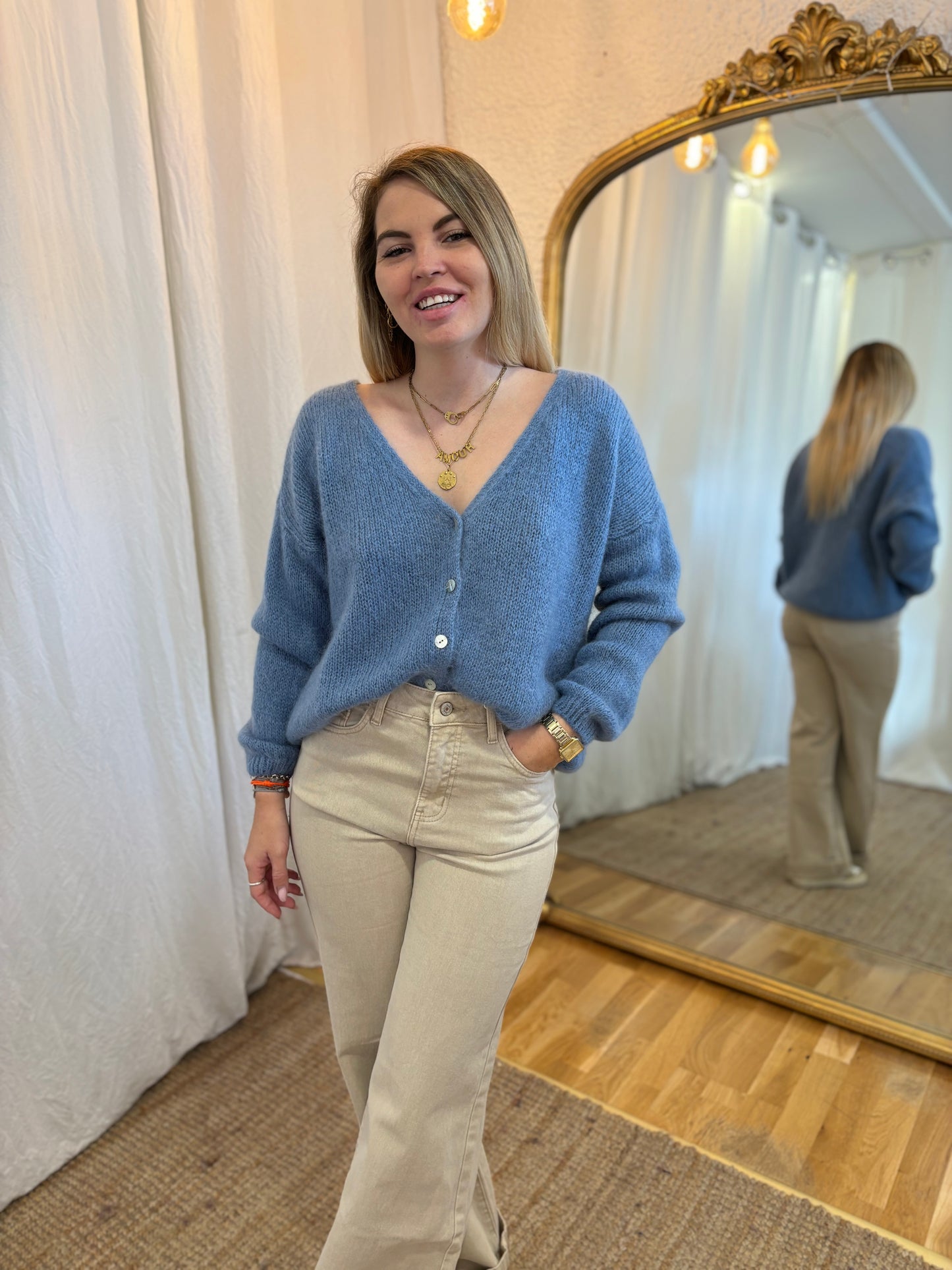 55 - Gilet LOU - Bleu jean foncé 🧡