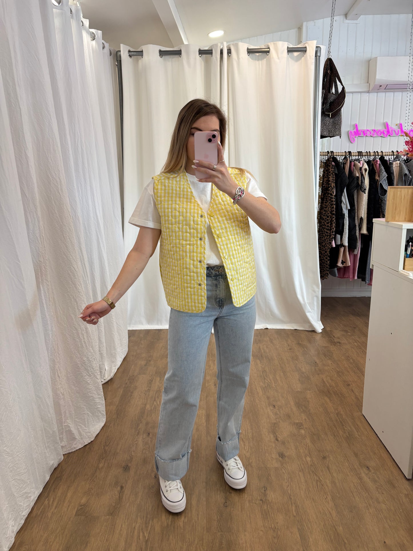 Veste sans manches LUCILE Jaune réversible
